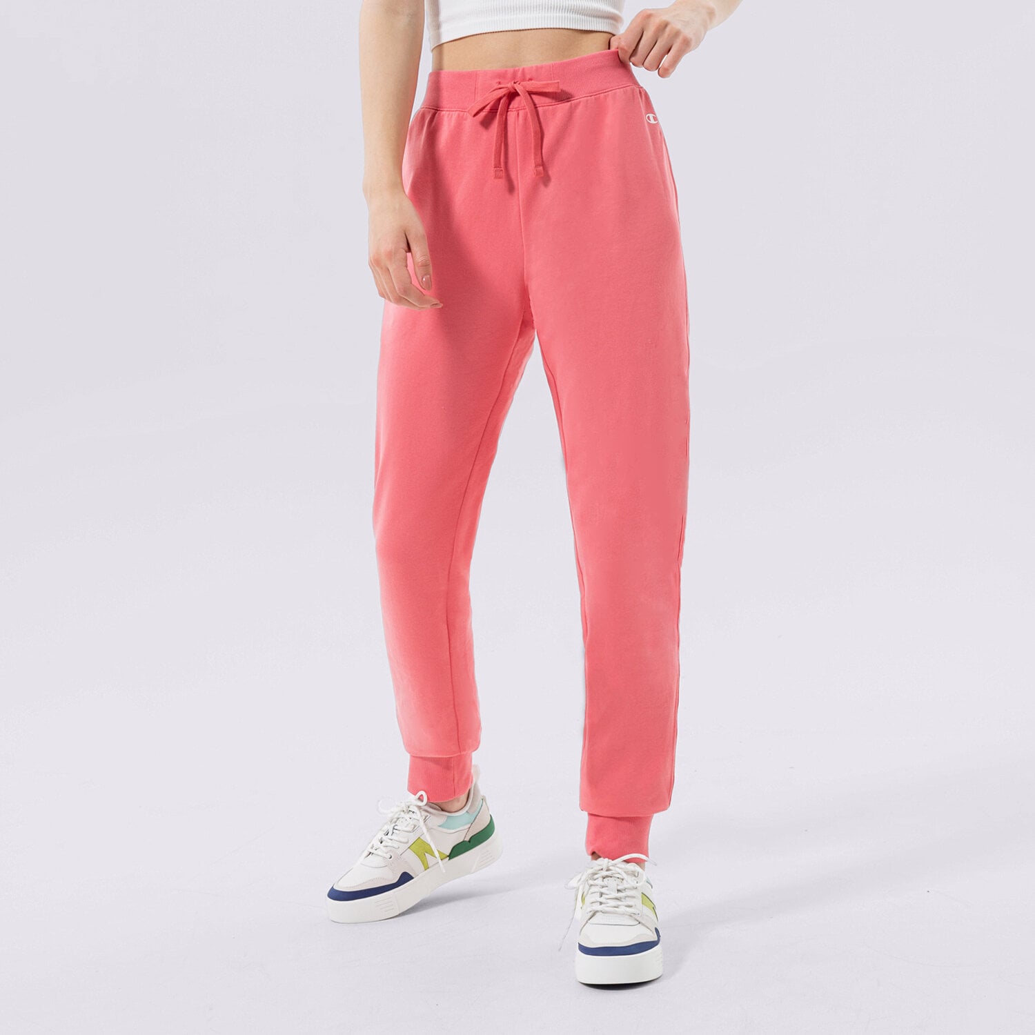 Spodnie sportowe damskie CHAMPION SPODNIE RIB CUFF PANTS 115404PS171 RÓŻOWY