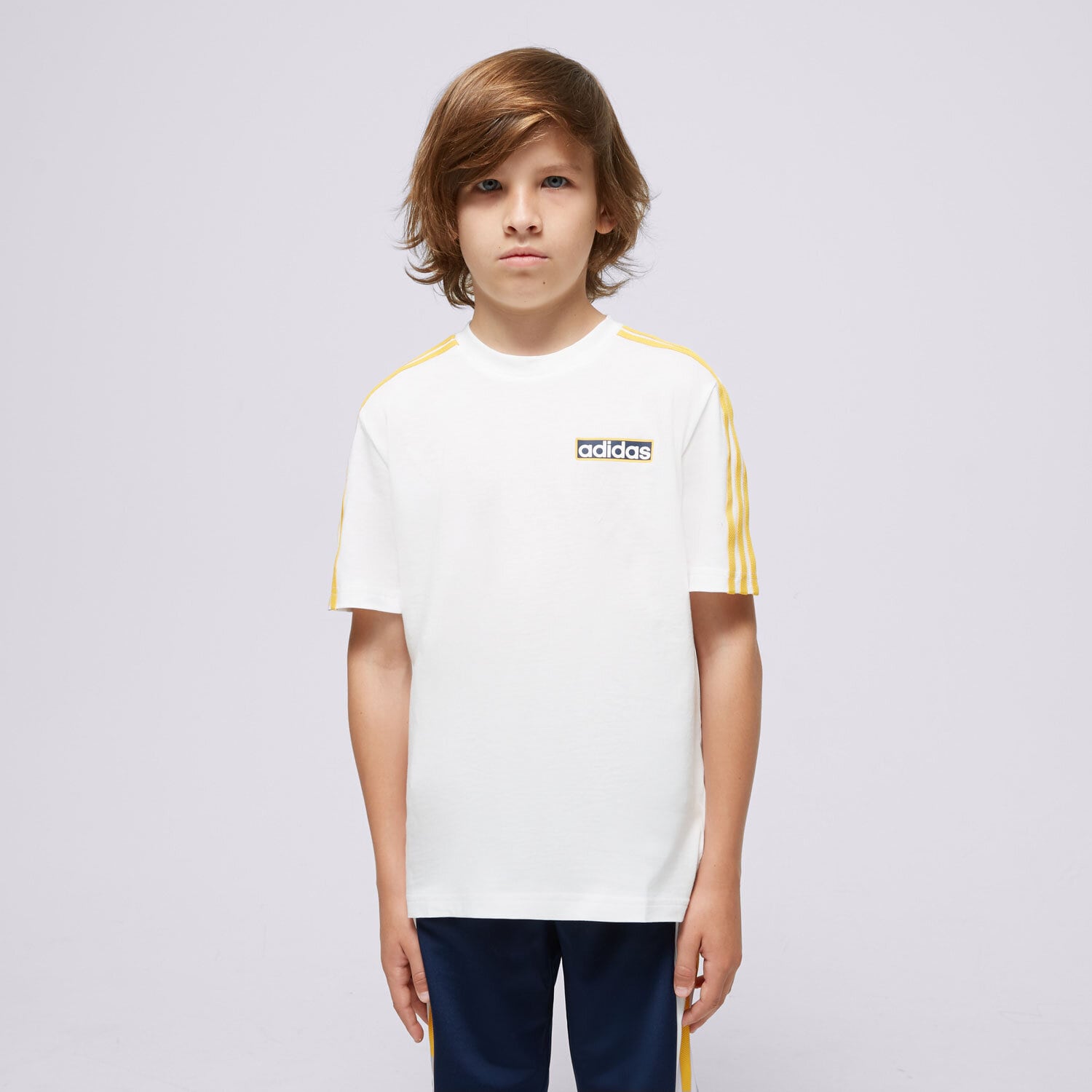 Koszulka, t-shirt dla dzieci ADIDAS T-SHIRT TEE BOY IN2121 BIAŁY