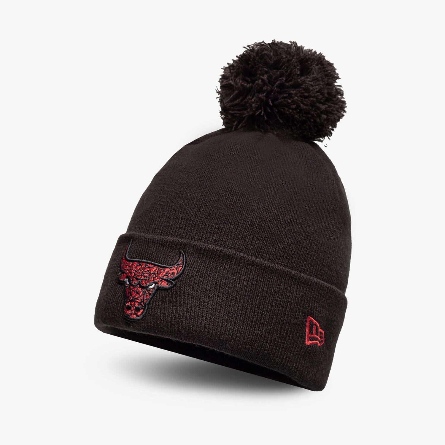 Czapka zimowa męska NEW ERA CZAPKA INFILL BOBBLE BEANIE BULLS BLK CHICAGO BULLS 