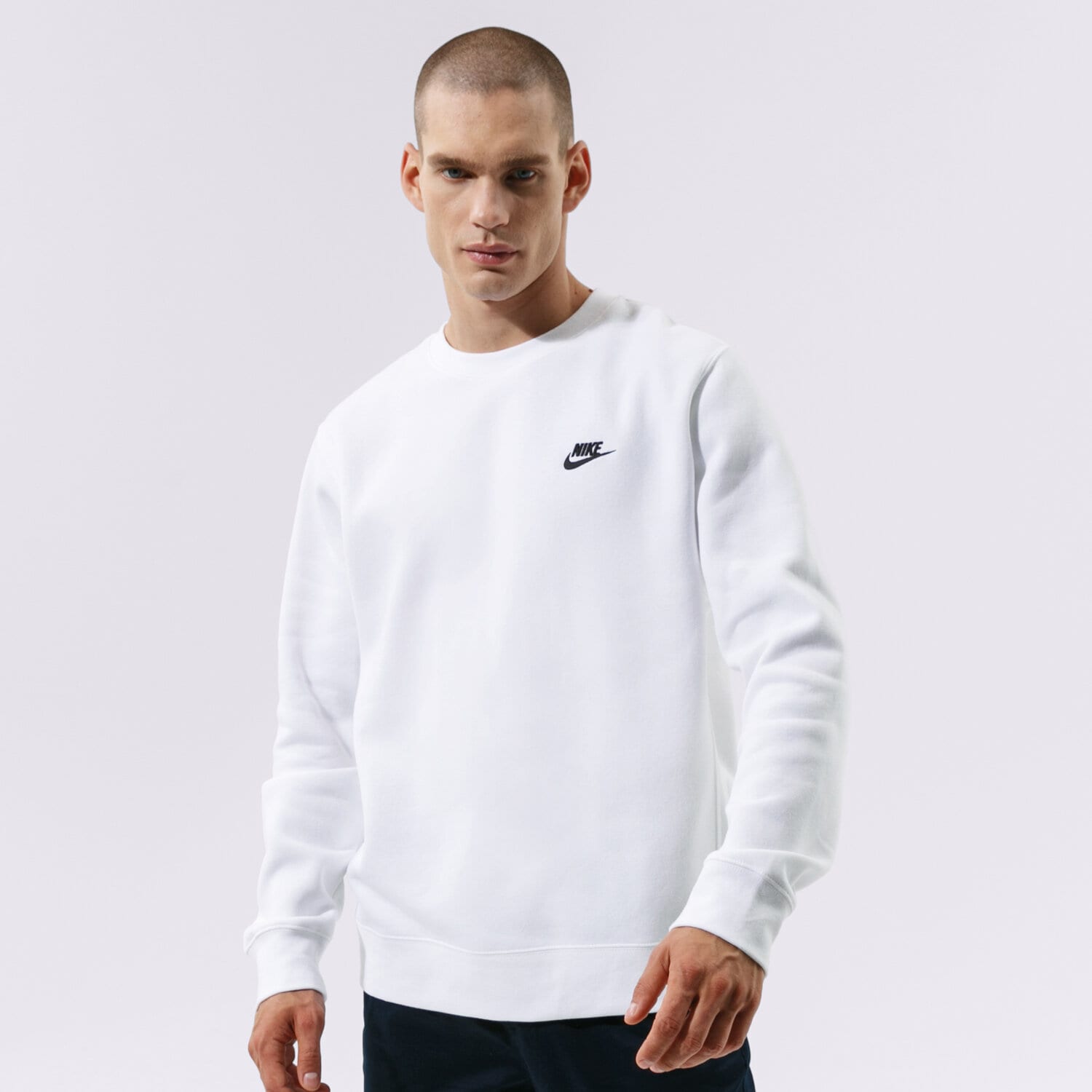 Bluza męska NIKE BLUZA SPORTSWEAR CLUB FLEECE BV2662-100 BIAŁY