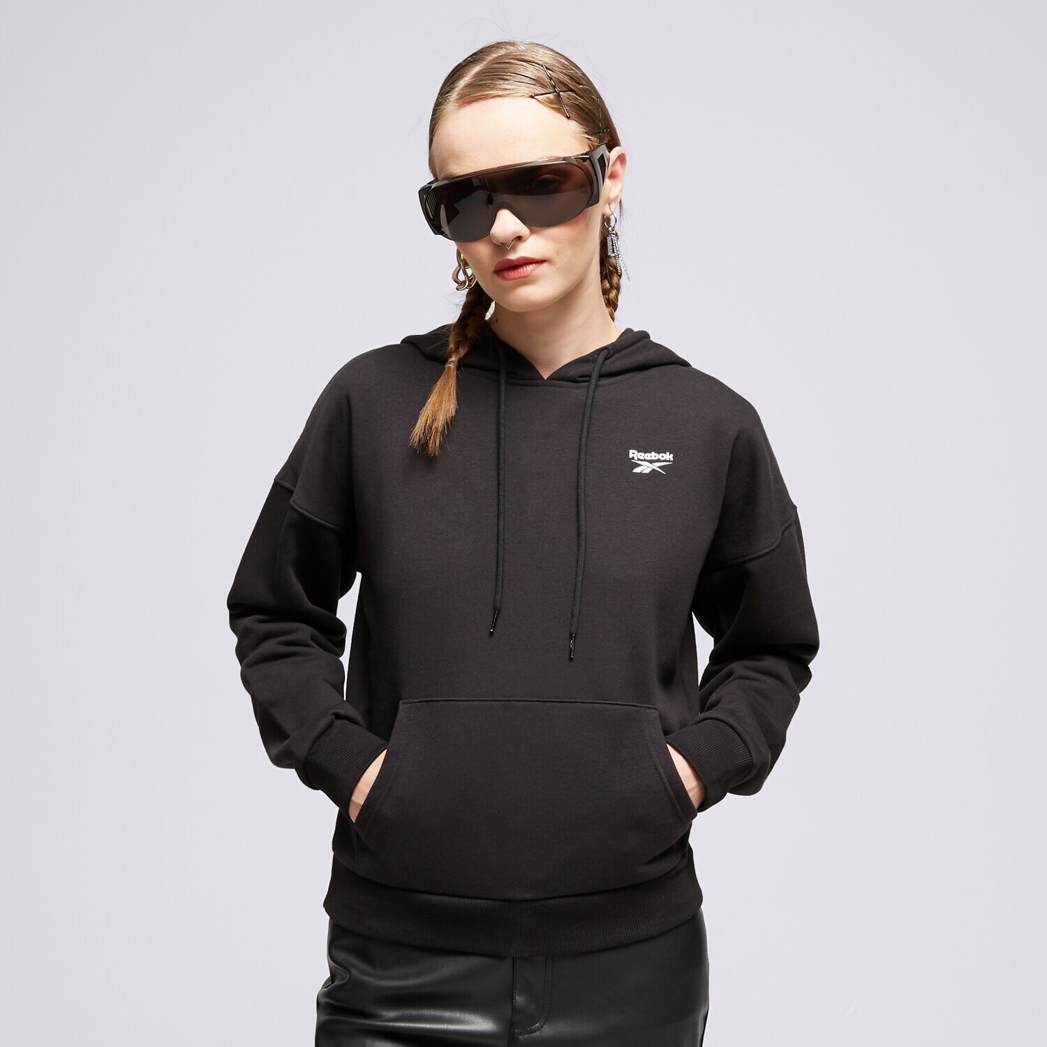 Bluza damska REEBOK BLUZA RI FLEECE HOODY 100057235 CZARNY