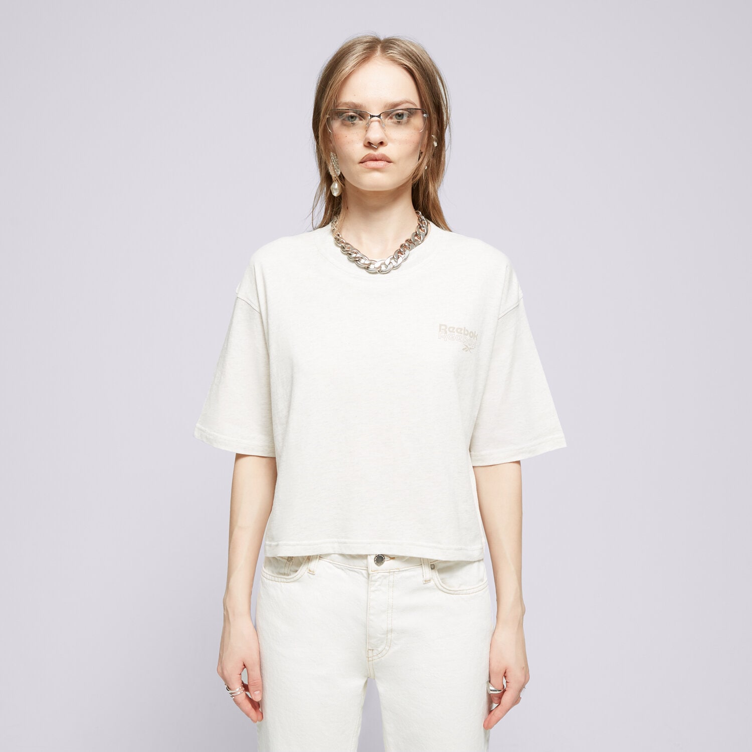 Koszulka, t-shirt damski REEBOK T-SHIRT RIE 100075401 BEŻOWY