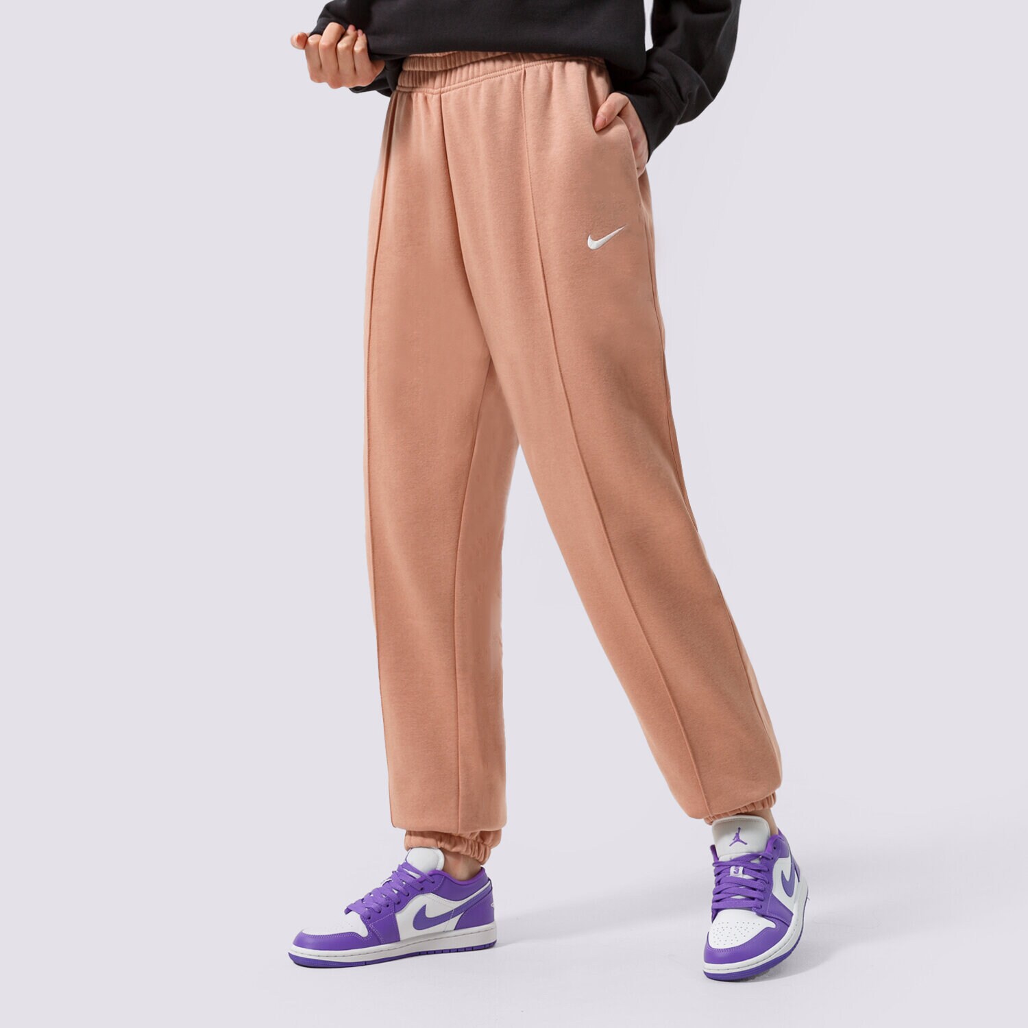 Spodnie sportowe damskie NIKE SPODNIE W NSW ESSNTL CLCTN FLC PANT DQ5098-609 BEŻOWY