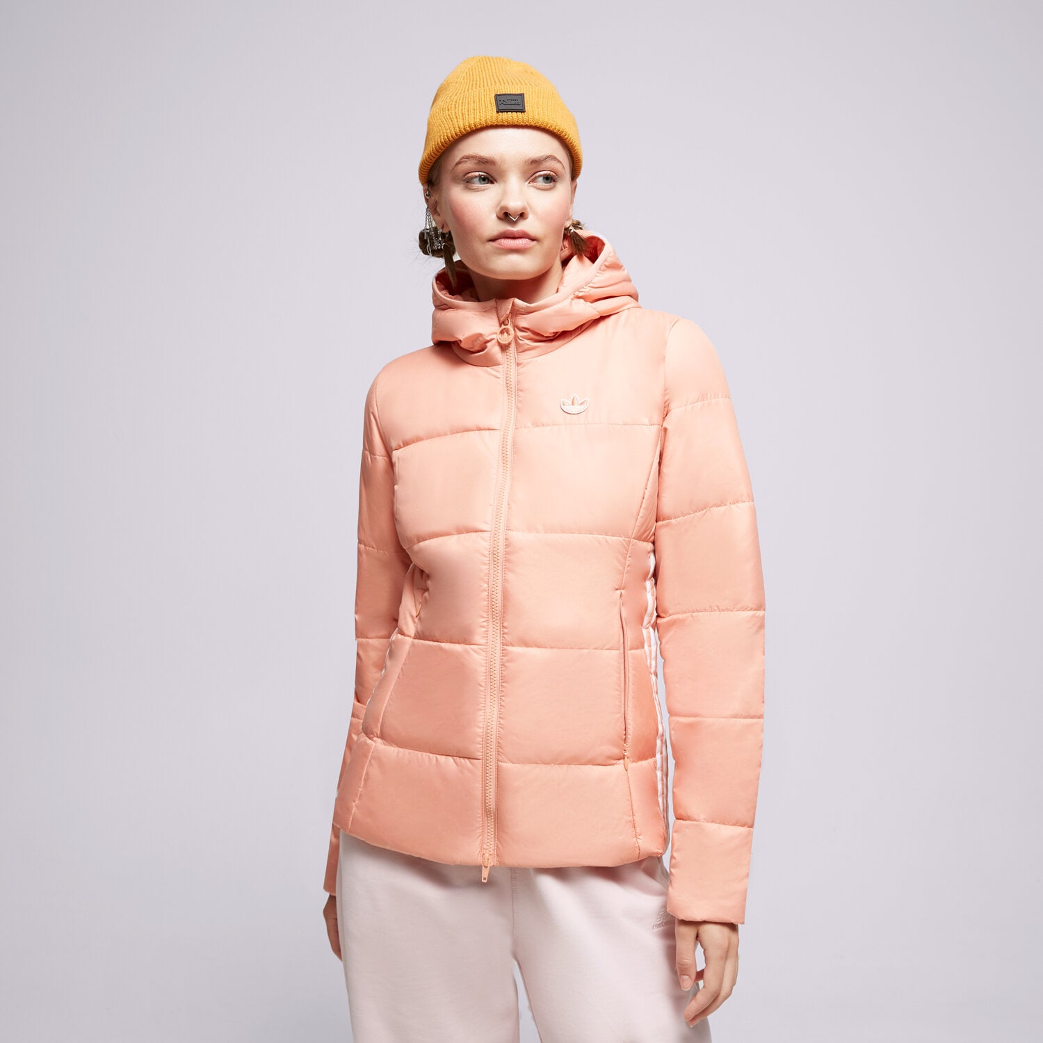Kurtka zimowa damska ADIDAS KURTKA SLIM JACKET H20210 RÓŻOWY