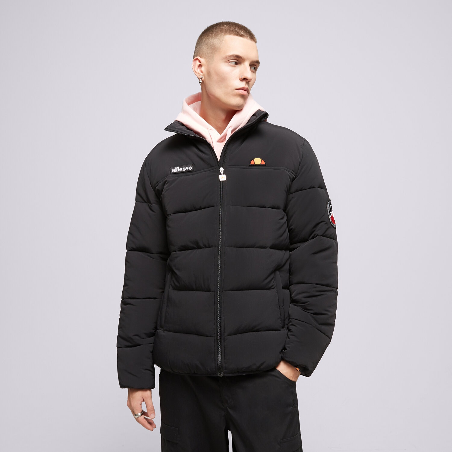 Kurtka zimowa męska ELLESSE KURTKA ZIMOWA NEBULA BLK PADDED JACKET SHR12789011 CZARNY