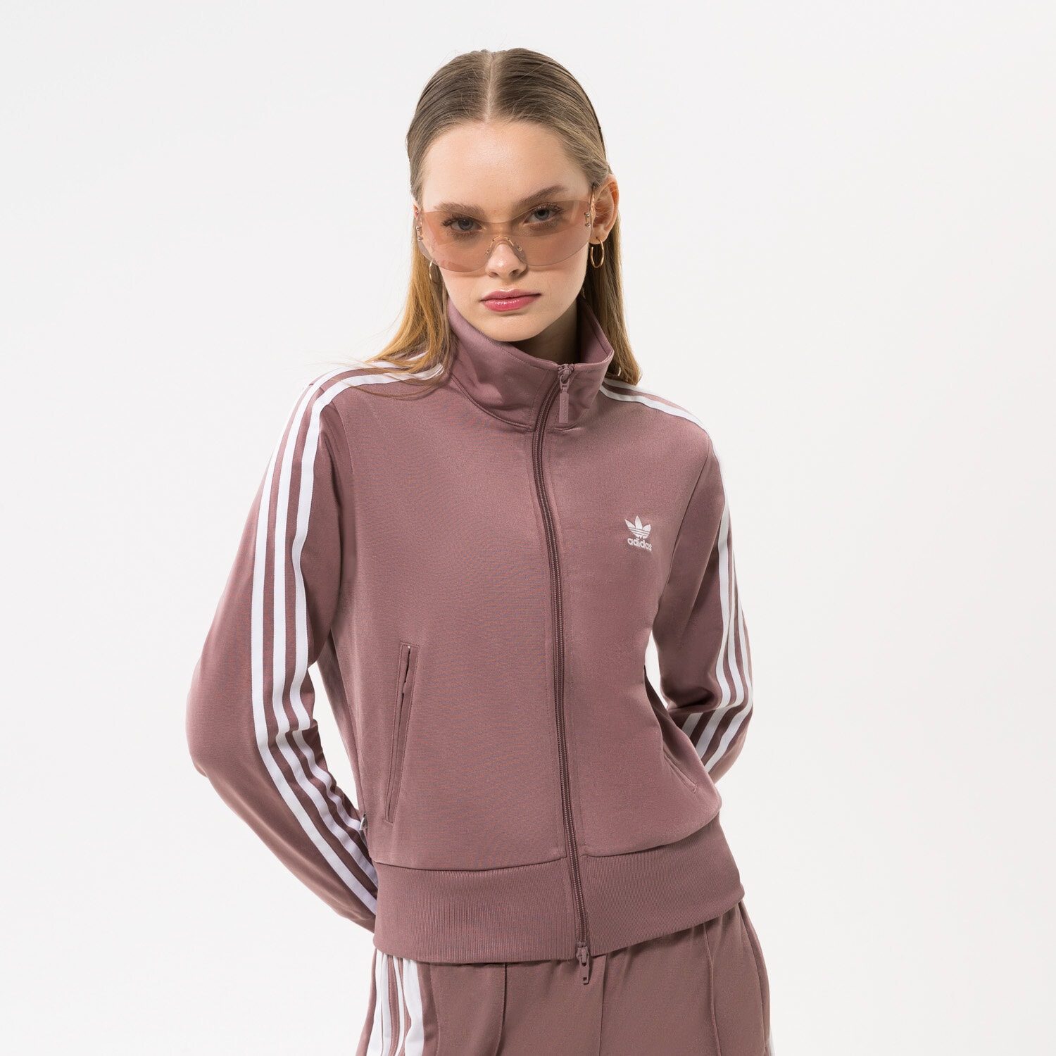 Bluza damska ADIDAS BLUZA ROZPINANA Z KAPTUREM FIREBIRD TT PB HN5895 FIOLETOWY