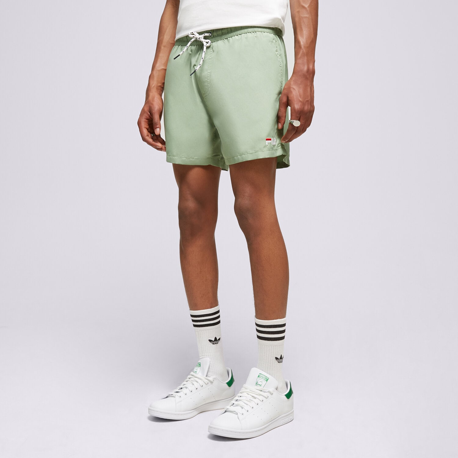 Krótkie spodenki, szorty męskie FILA SZORTY SATAR SS17SPM057627 ZIELONY