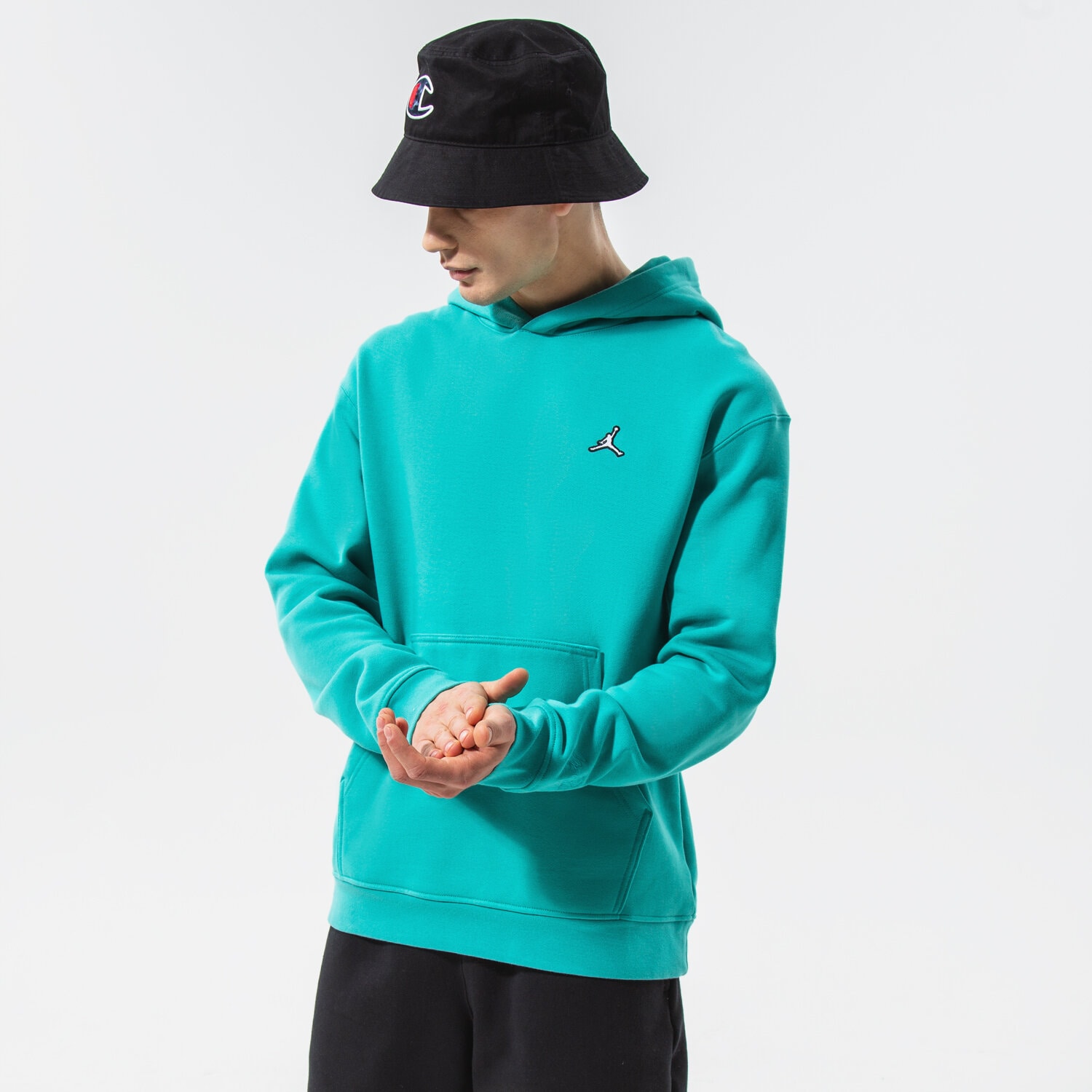 Bluza męska JORDAN BLUZA Z KAPTUREM M J ESS FLC PO HOODIE DA9818-392 NIEBIESKI
