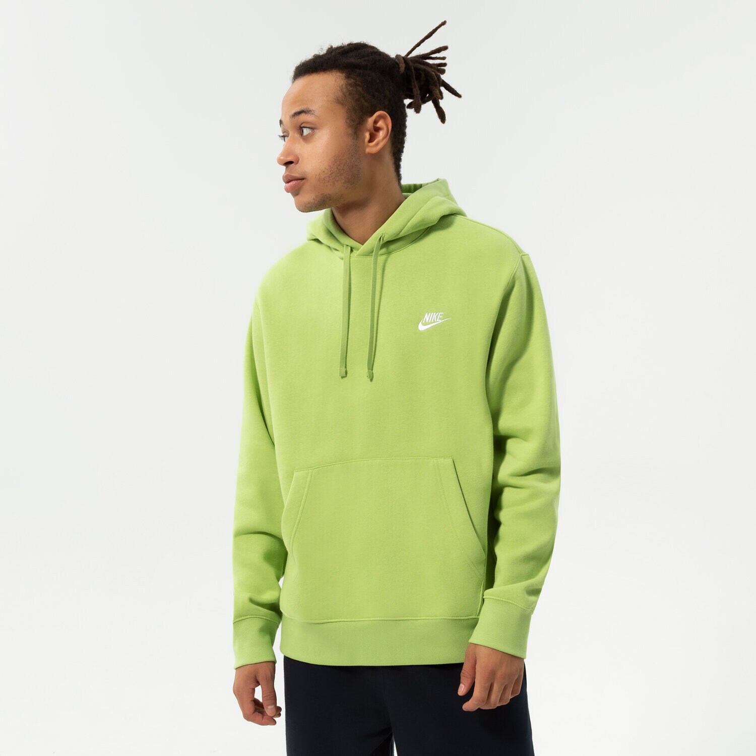 Bluza męska NIKE BLUZA Z KAPTUREM SPORTSWEAR CLUB FLEECE BV2654-332 ZIELONY