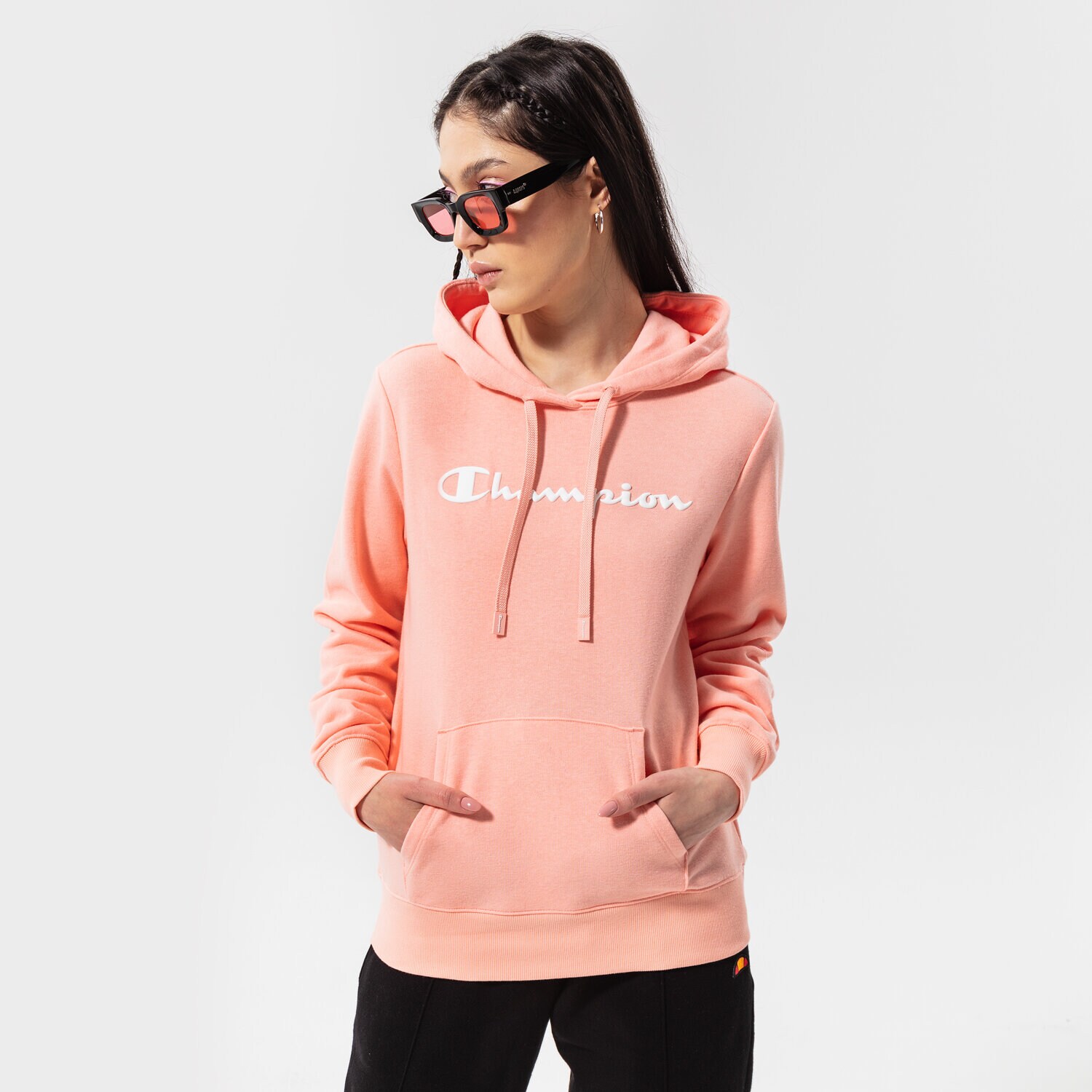 Bluza damska CHAMPION BLUZA Z KAPTUREM HOODED SWEATSHIRT 114858PS012 RÓŻOWY