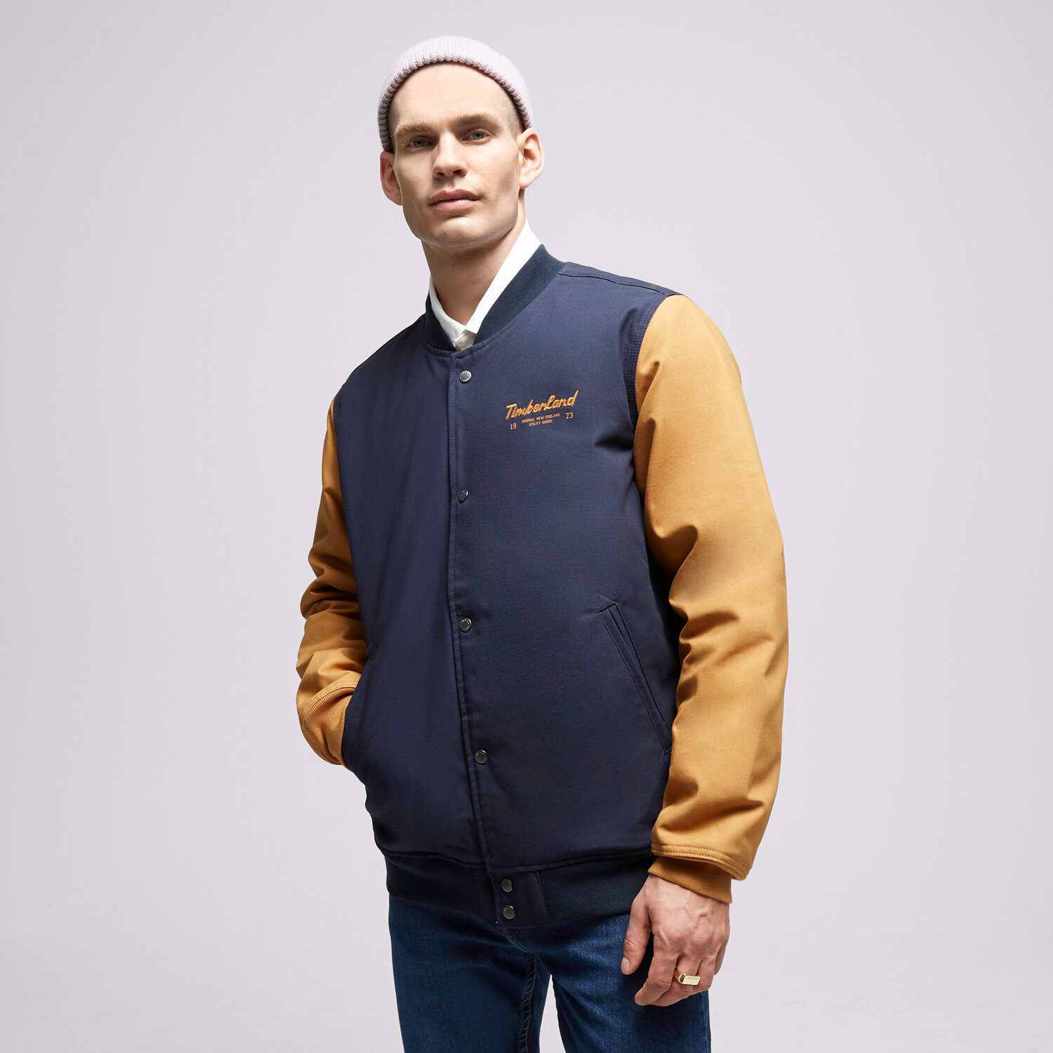 Kurtka wiosenna / jesienna męska TIMBERLAND KURTKA UTILITY BOMBER TB0A6G7N4331 GRANATOWY