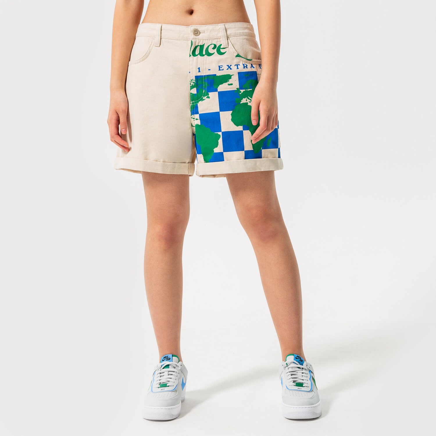 Krótkie spodenki, szorty damskie VANS SZORTY ECO POSITIVITY SHORT VN0A5LHZ7VJ1 BEŻOWY