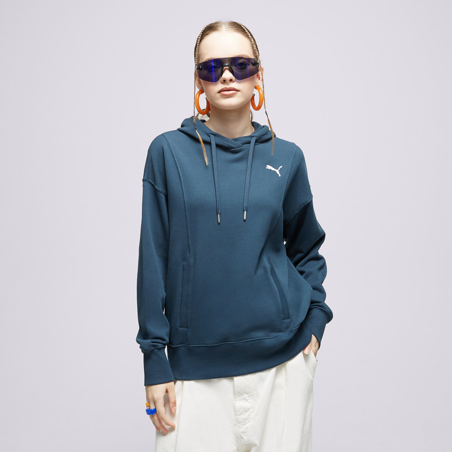 Bluza damska PUMA BLUZA Z KAPTUREM HER HOODIE TR 673110 16 ZIELONY