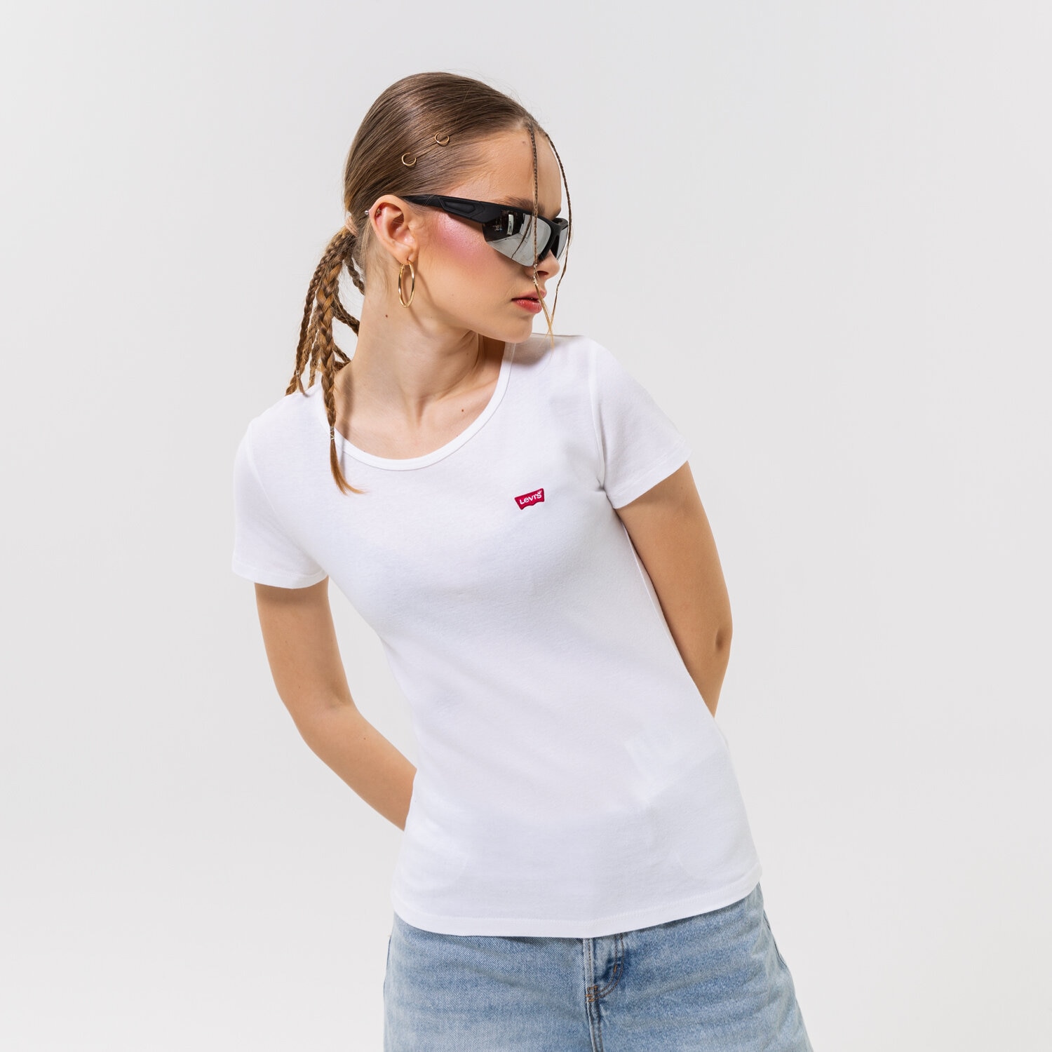 Koszulka, t-shirt damski LEVI'S T-SHIRT 2PACK CREWNECK TEE 74856-0000 BIAŁY
