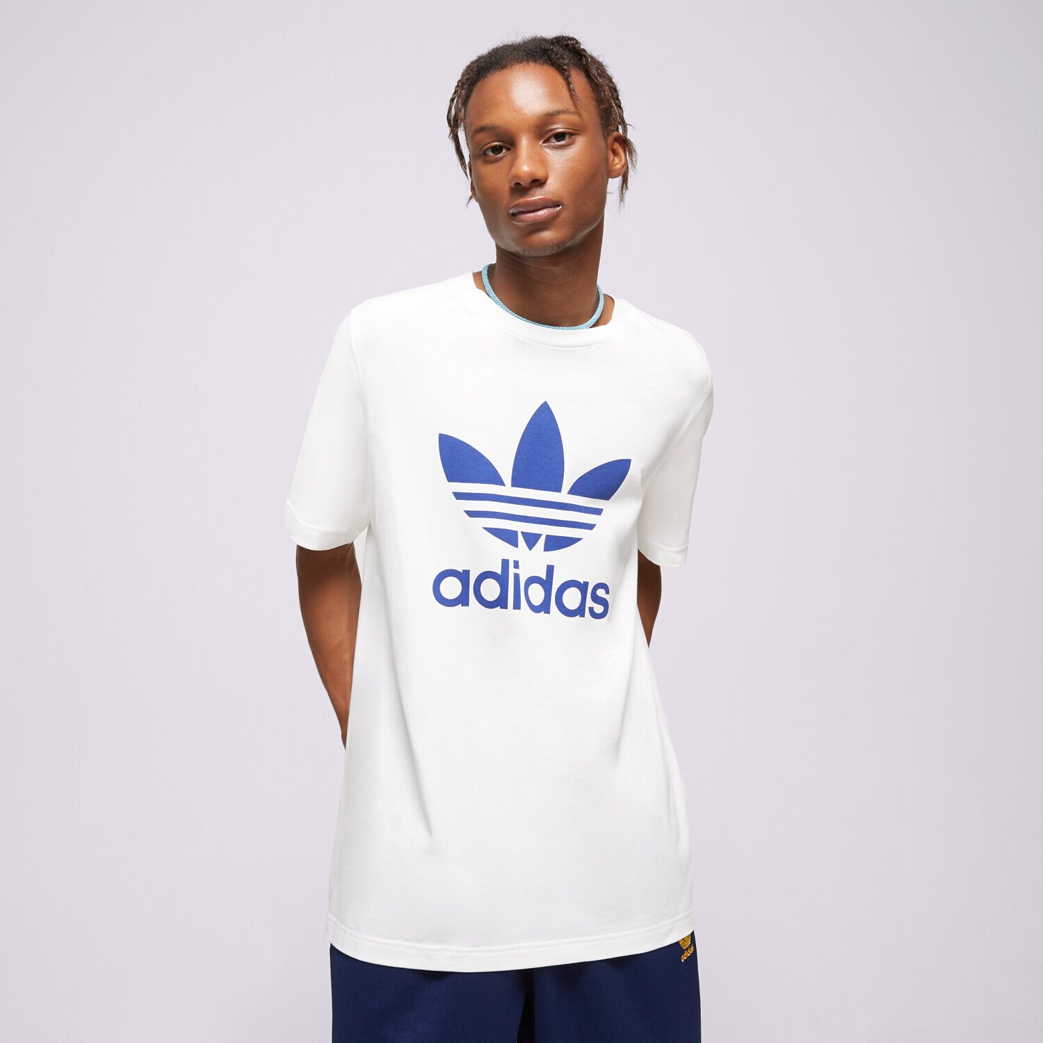 Koszulka, t-shirt sportowy męski ADIDAS T-SHIRT TREFOIL T-SHIRT IA4813 BIAŁY