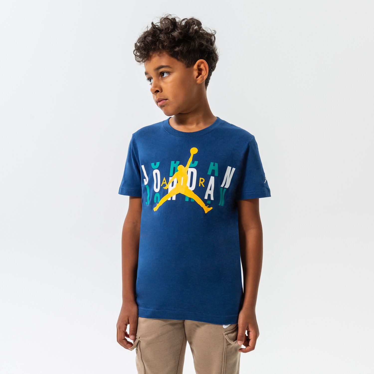 Koszulka, t-shirt dla dzieci JORDAN T-SHIRT HIGH BRAND SCRAMBLE BOY 95B824-U41 GRANATOWY