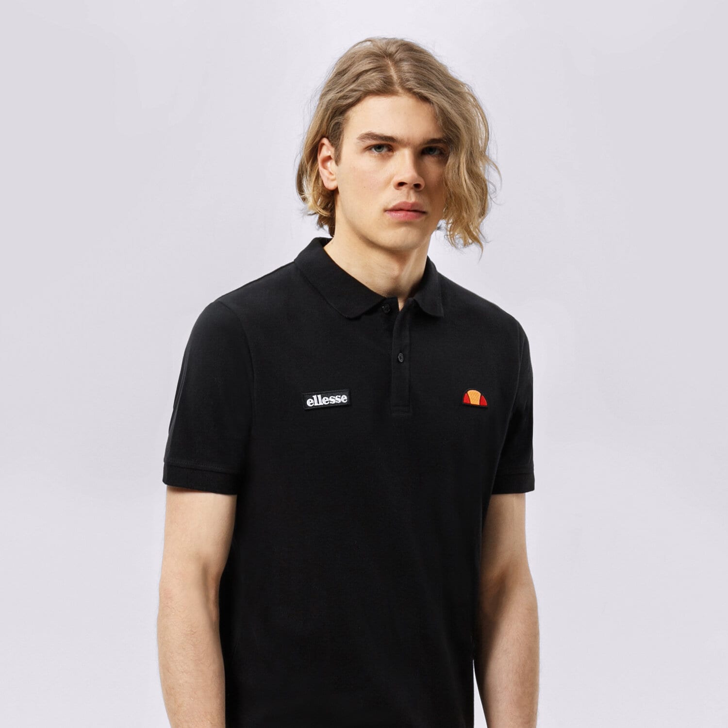 Koszulka, t-shirt sportowy męski ELLESSE POLO MONTURA BLK SHS04475001 CZARNY