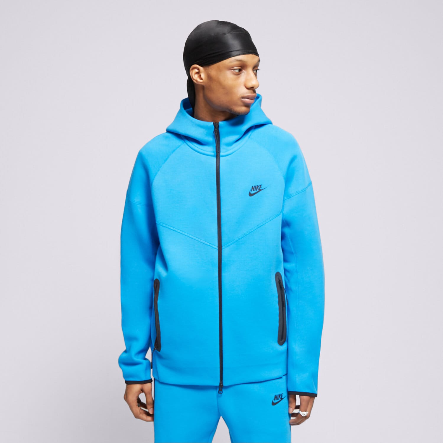 Bluza męska NIKE BLUZA Z KAPTUREM M NK TCH FLC FZ WR HOODIE TECH FB7921-435 NIEBIESKI
