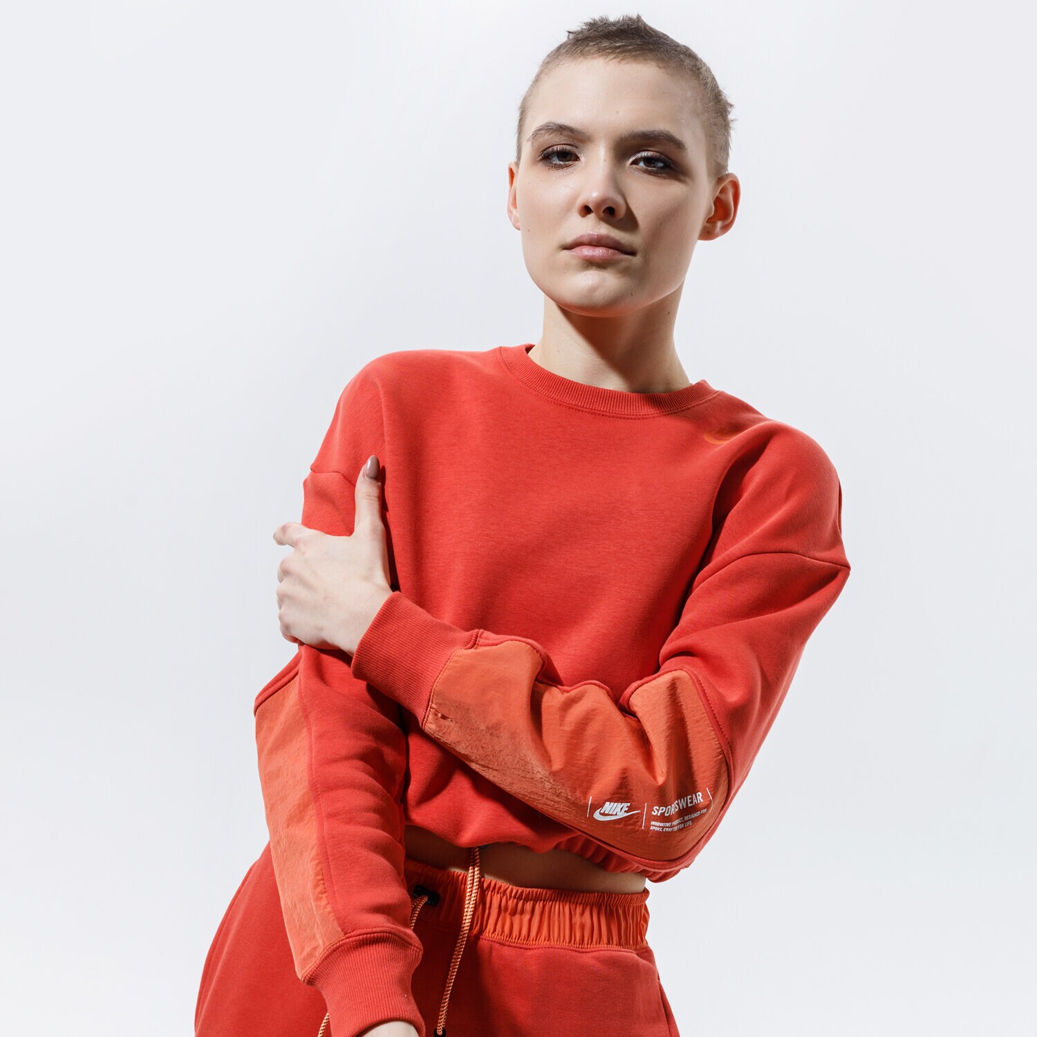 Bluza damska NIKE BLUZA W NSW CREW FLC UU DD3603-852 POMARAŃCZOWY