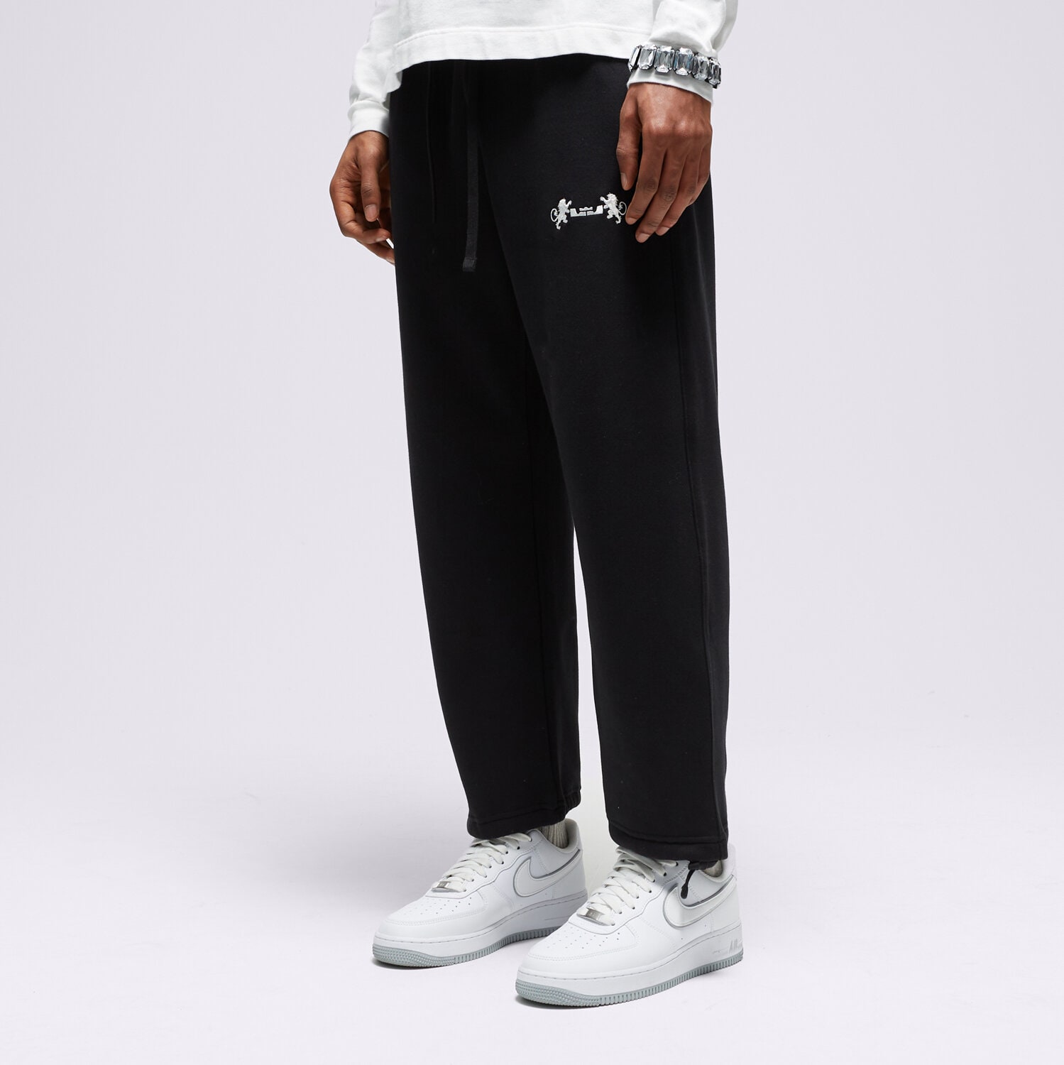 Spodnie sportowe męskie NIKE SPODNIE LJ M NK OPEN HEM BRSH FLC PNT NBA FB7127-010 CZARNY