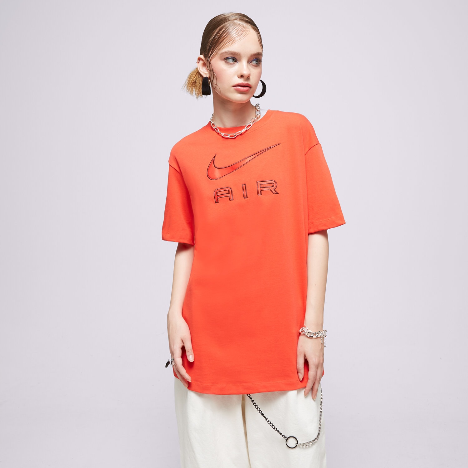 Koszulka, t-shirt damski NIKE AIR BOYFRIEND T SHIRT DR8982-696 CZERWONY