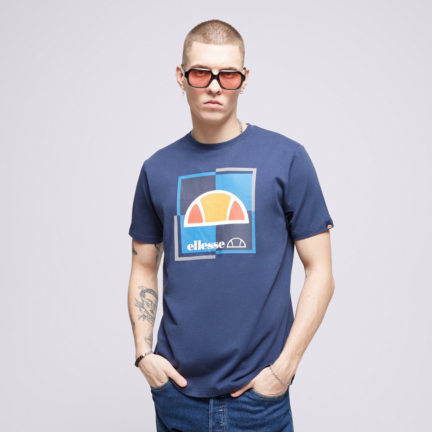 Koszulka, t-shirt sportowy męski ELLESSE T-SHIRT MICHAELO TEE NAVY SXP15829429 GRANATOWY