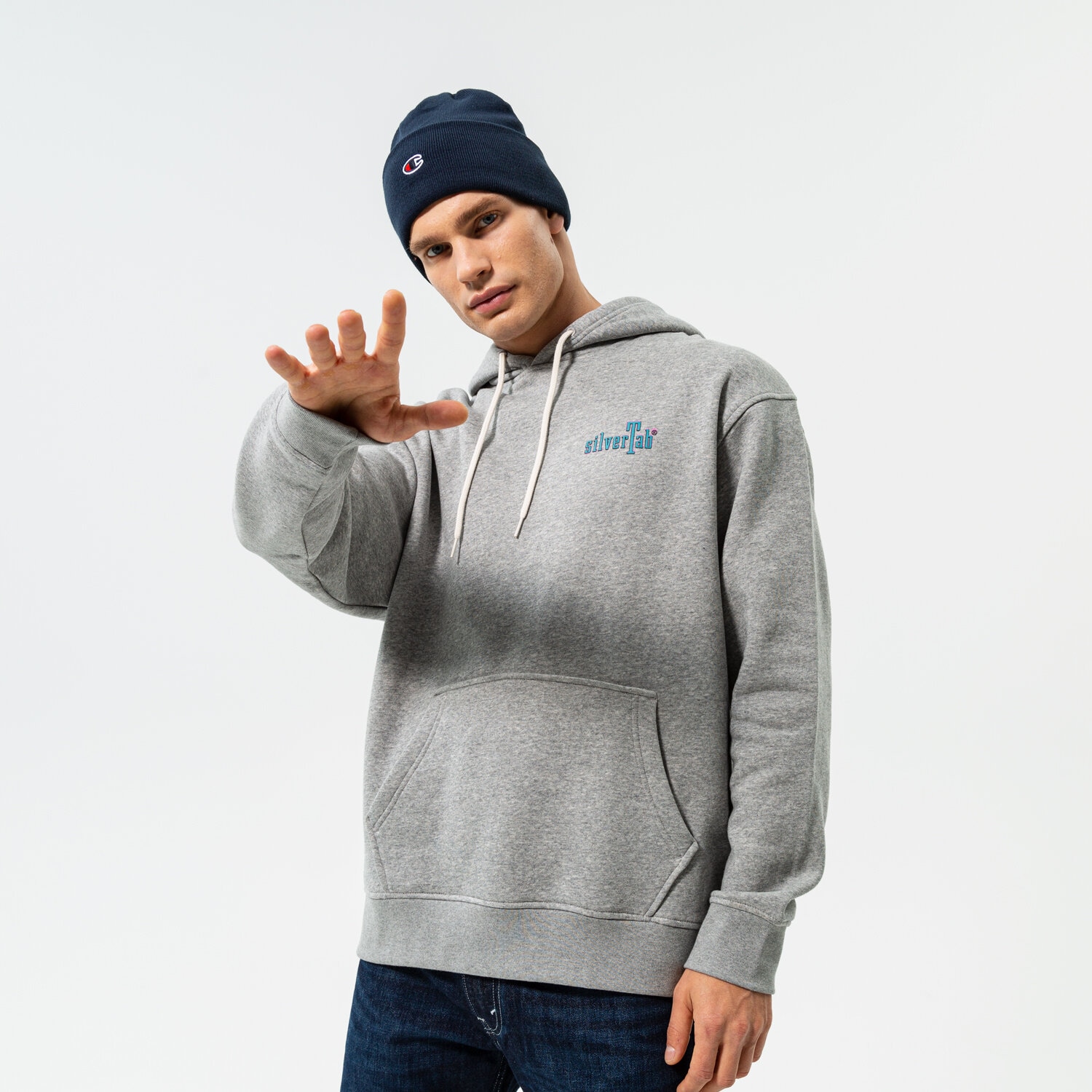 Bluza męska LEVI'S BLUZA Z KAPTUREM RELAXED GRAPHIC PO 38479-0138 SZARY