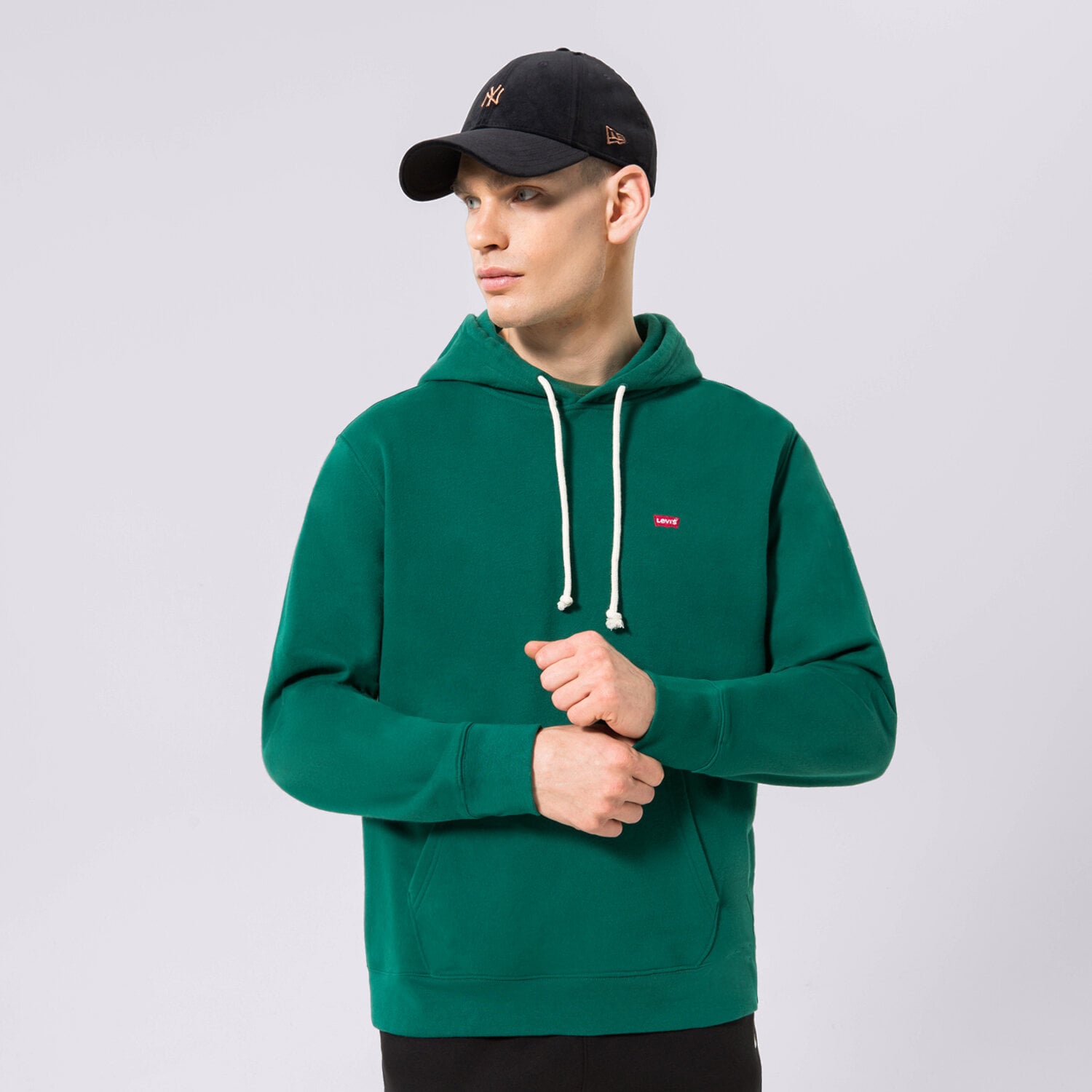 Bluza męska LEVI'S BLUZA Z KAPTUREM NEW ORIGINAL HOODIE 345810023 ZIELONY