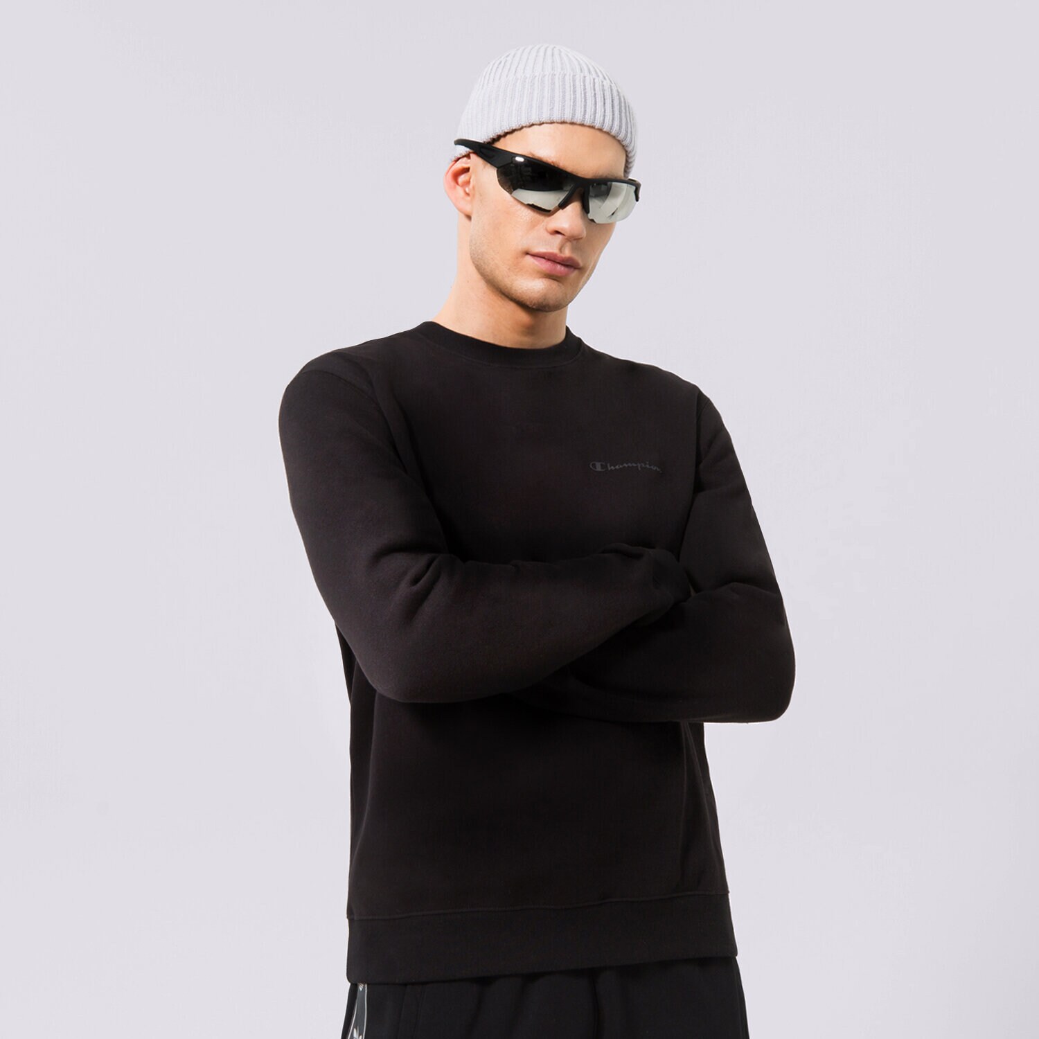 Bluza męska CHAMPION BLUZA CREWNECK SWEATSHIRT 218288KK002 CZARNY
