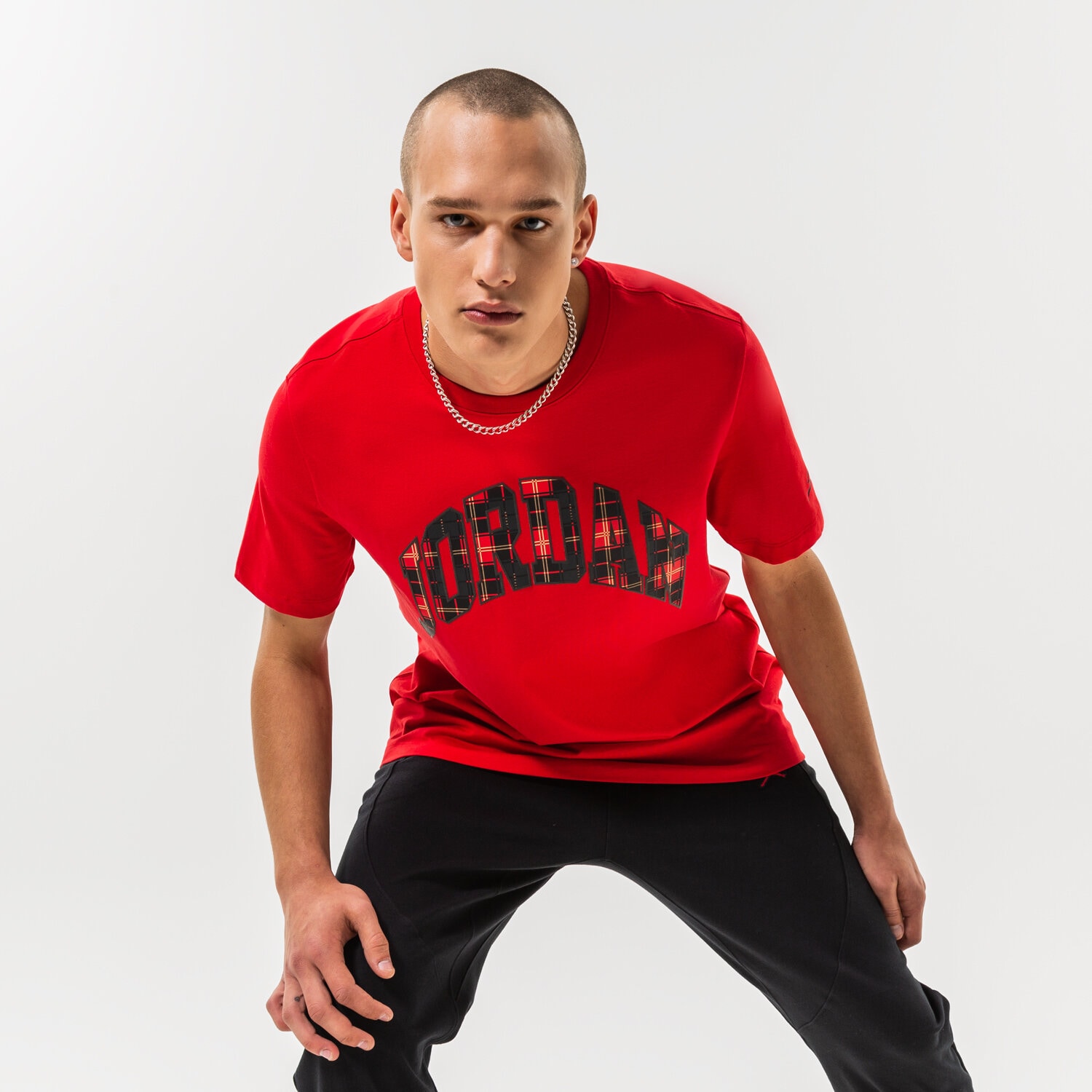 Koszulka, t-shirt sportowy męski JORDAN T-SHIRT M J BRAND HOL CREW DV1433-612 CZERWONY
