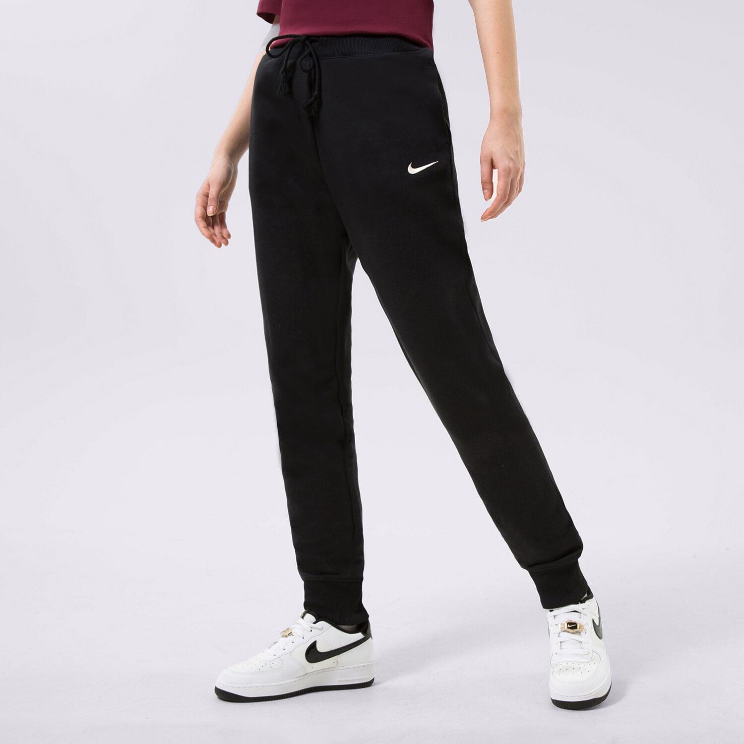 Spodnie sportowe damskie NIKE SPODNIE W NSW STYLE FLC HR PANT STD DQ5688-010 CZARNY