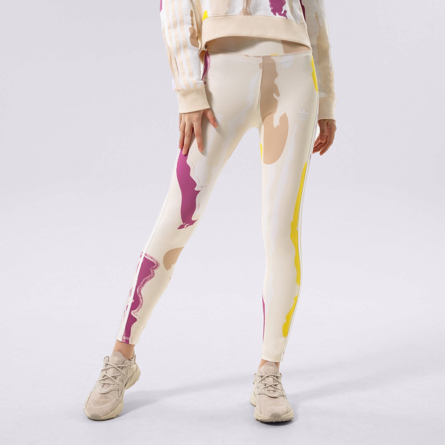 Spodnie sportowe damskie ADIDAS LEGGINGS 7/8 LEGGINGS HM2624 MULTICOLOR