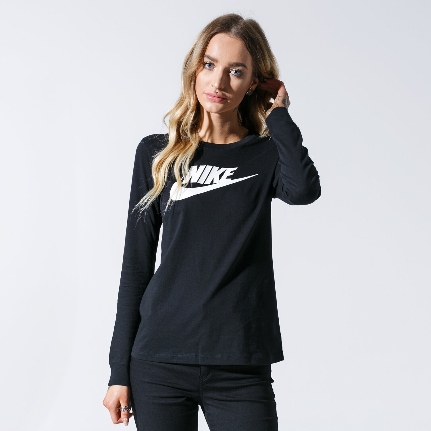 Koszulka, t-shirt damski NIKE T-SHIRT LS SPORTSWEAR ICON FTRA BV6171-010 CZARNY