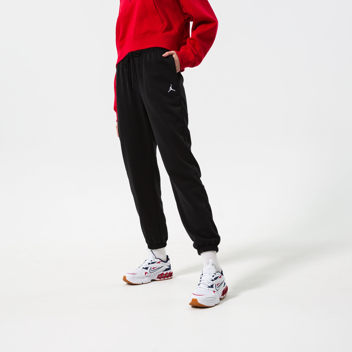 Spodnie sportowe damskie JORDAN SPODNIE W J FLC PANT CORE DN4575-010 CZARNY