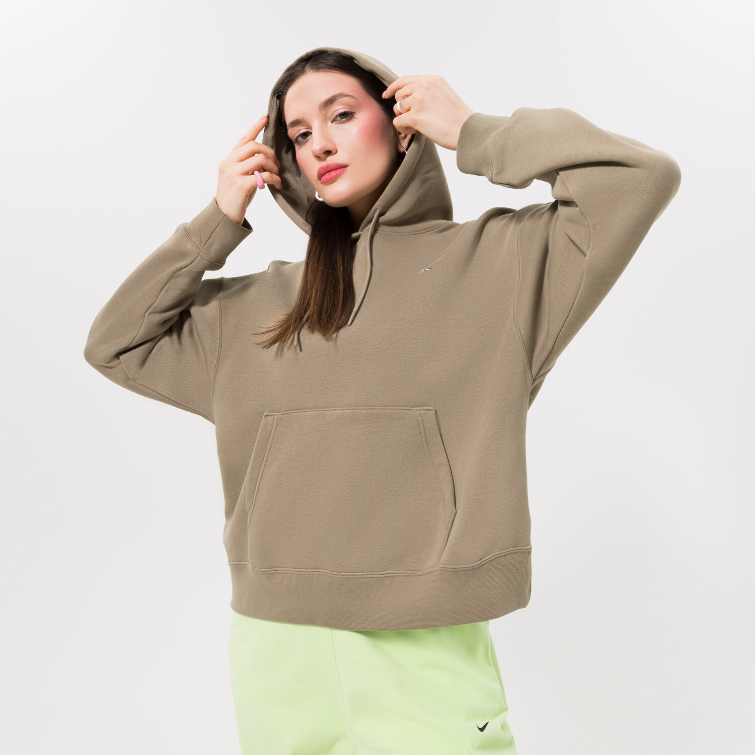 Bluza damska JORDAN BLUZA Z KAPTUREM W J BRKLN FLC PO DQ4458-352 ZIELONY