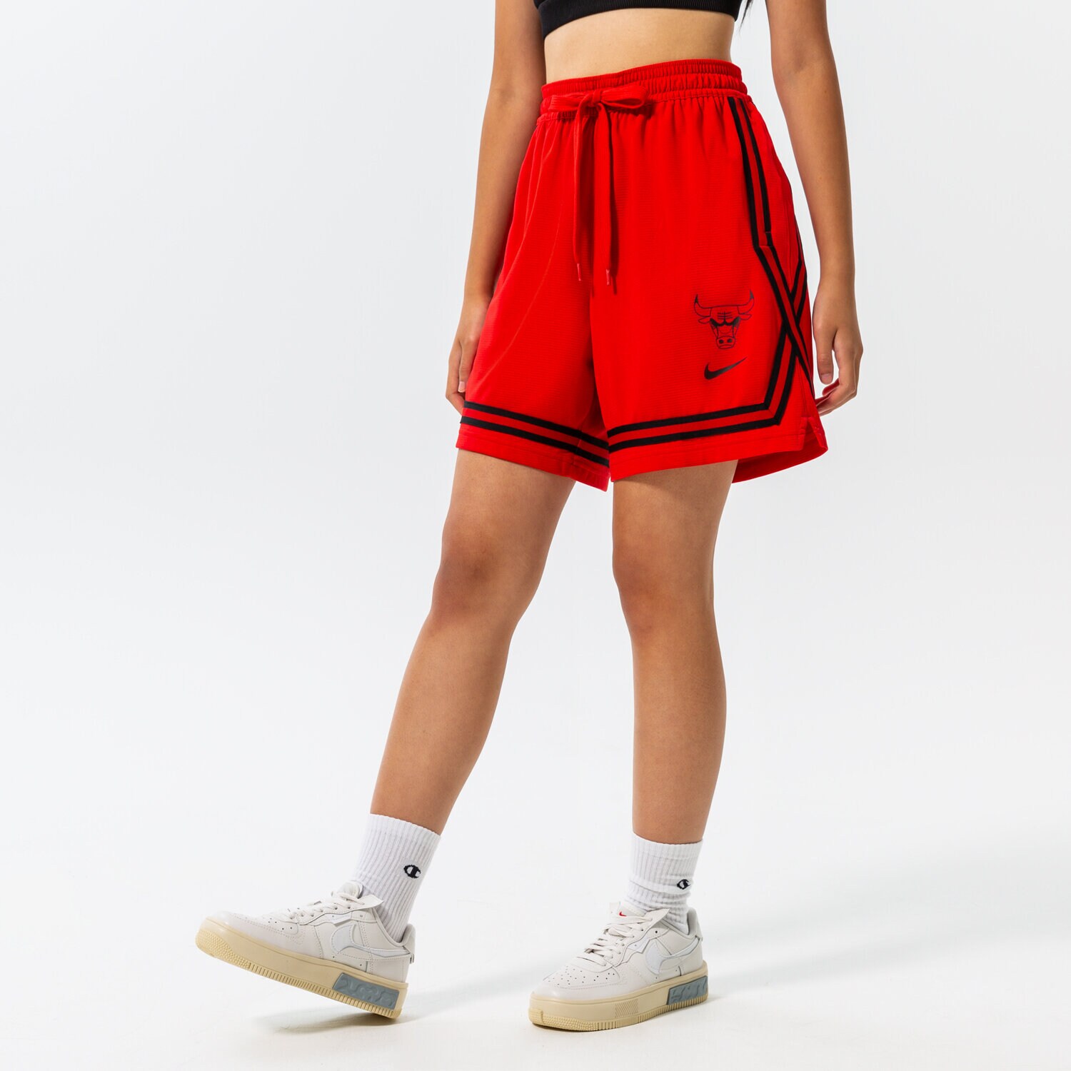 Krótkie spodenki, szorty damskie NIKE SZORTY CHI W NK DF SHORT XVR CTS NBA DN9521-657 BORDOWY