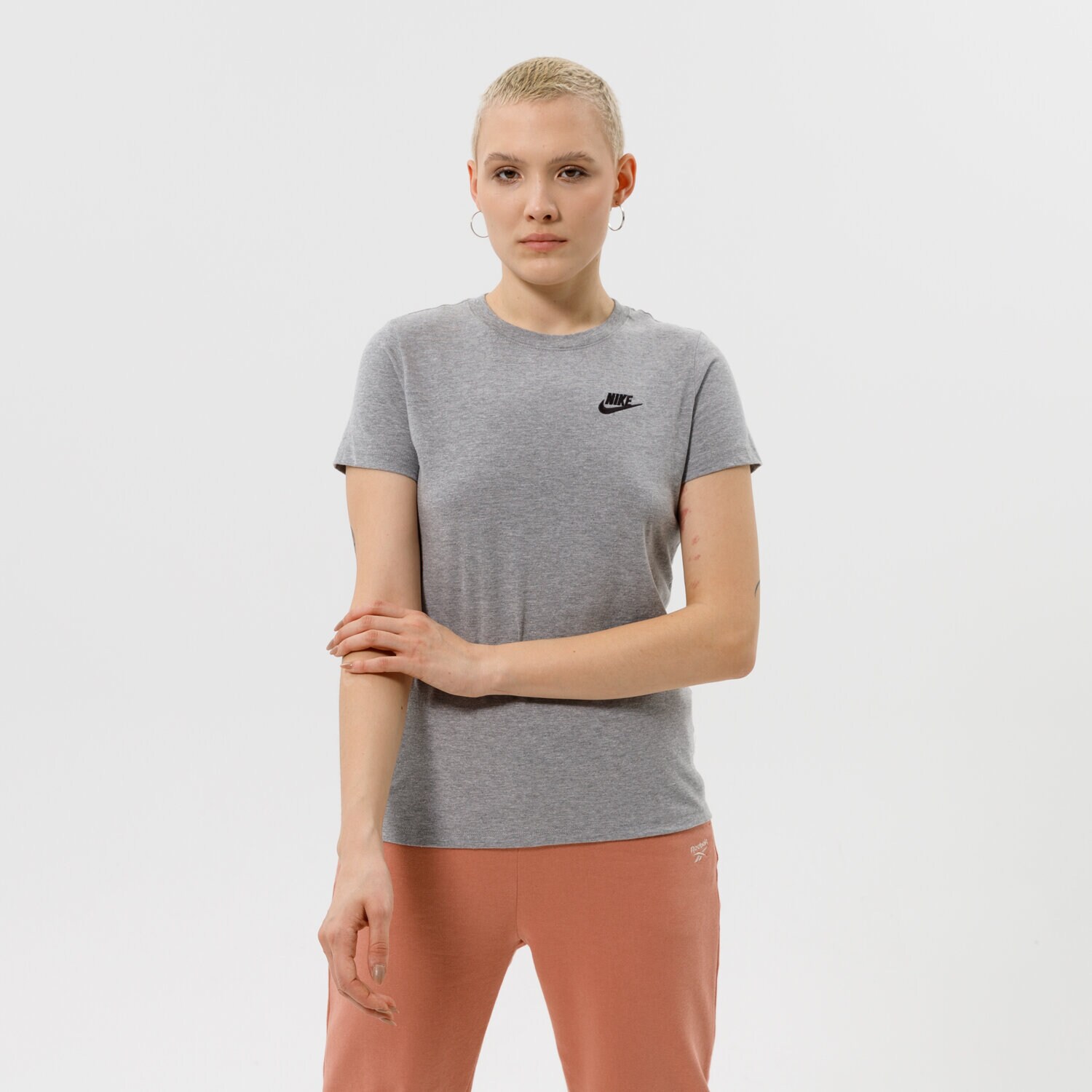 Koszulka, t-shirt damski NIKE T-SHIRT ESSENTIAL SHORT SLEEVE DN2393-063 SZARY