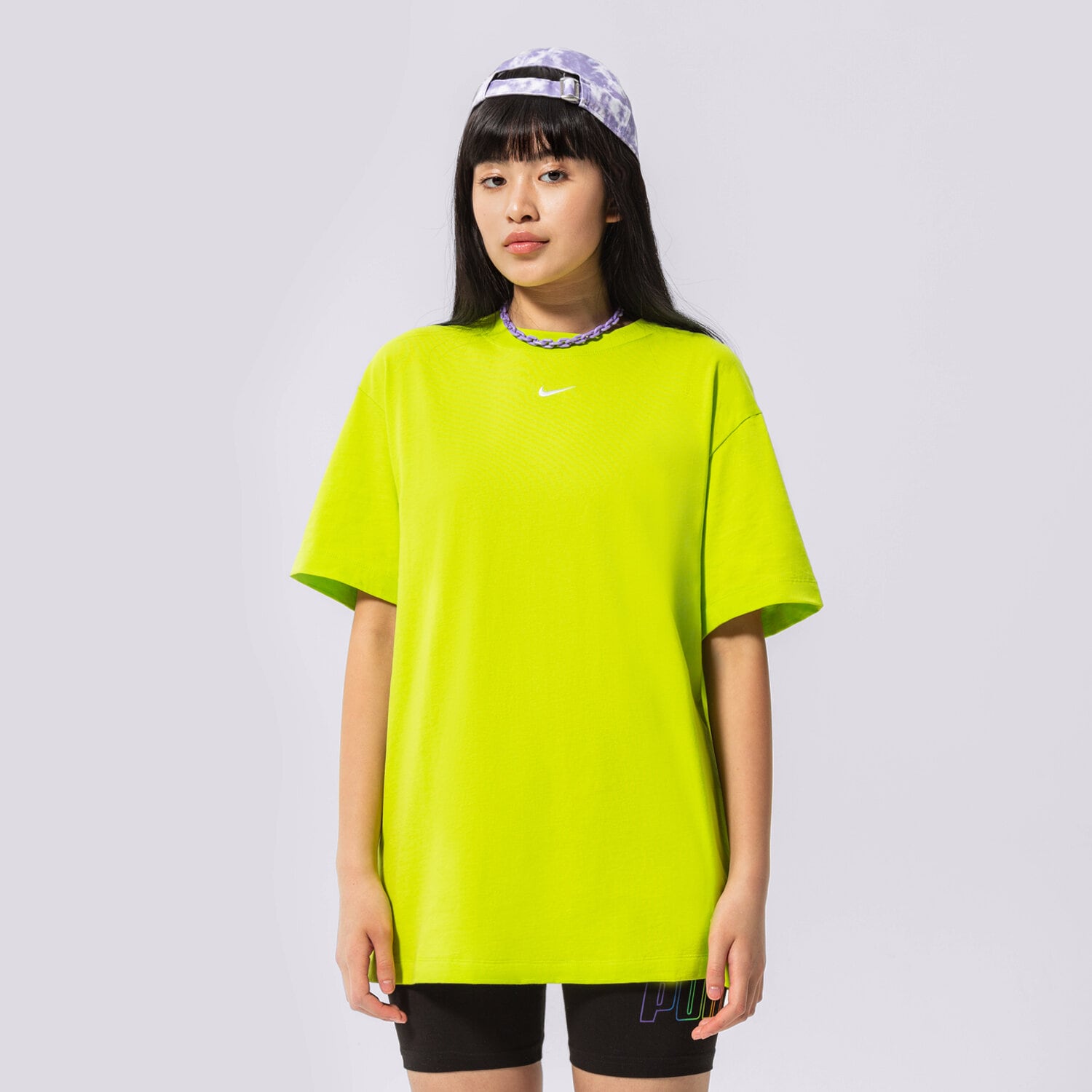 Koszulka, t-shirt damski NIKE T-SHIRT SPORTSWEAR ESSENTIAL OVERSIZED DN5697-321 Neon żółty