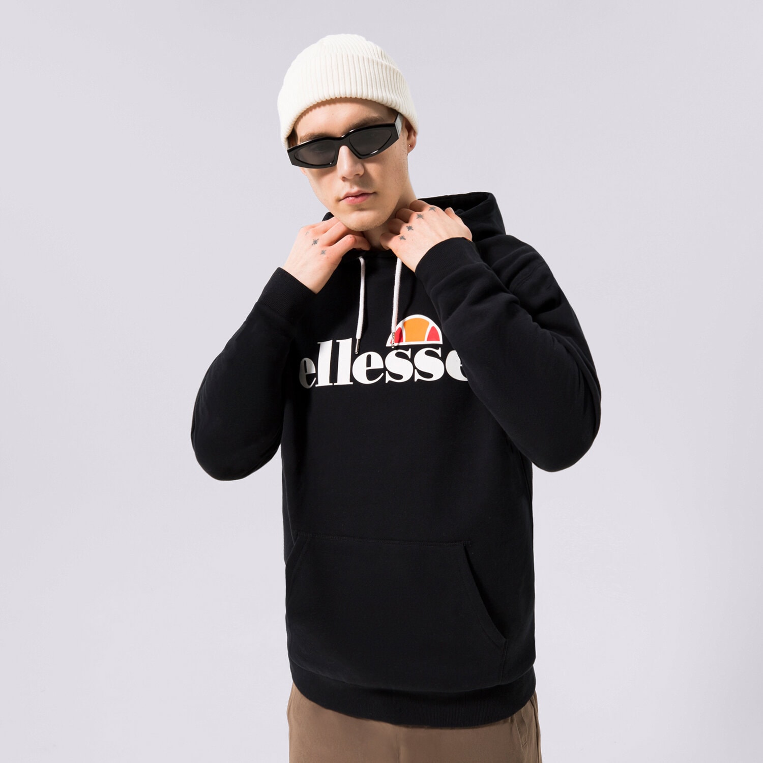 Bluza męska ELLESSE BLUZA Z KAPTUREM SL GOTTERO BLK SHC07407011 CZARNY