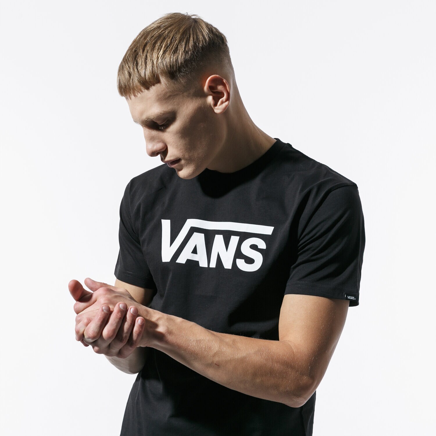 Koszulka, t-shirt sportowy męski VANS T-SHIRT VANS CLASSIC VN000GGGY281 CZARNY