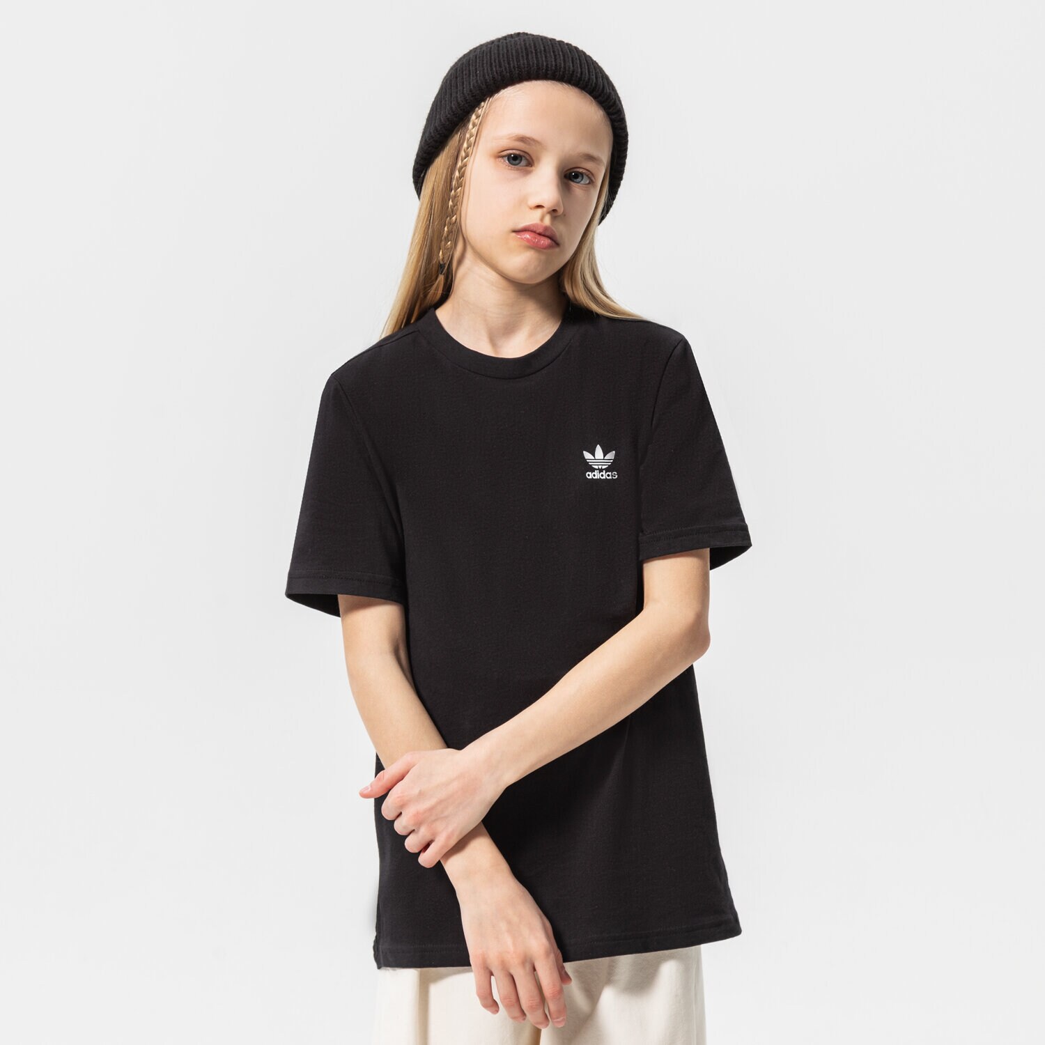 Koszulka, t-shirt dla dzieci ADIDAS T-SHIRT GIRL H32409 CZARNY