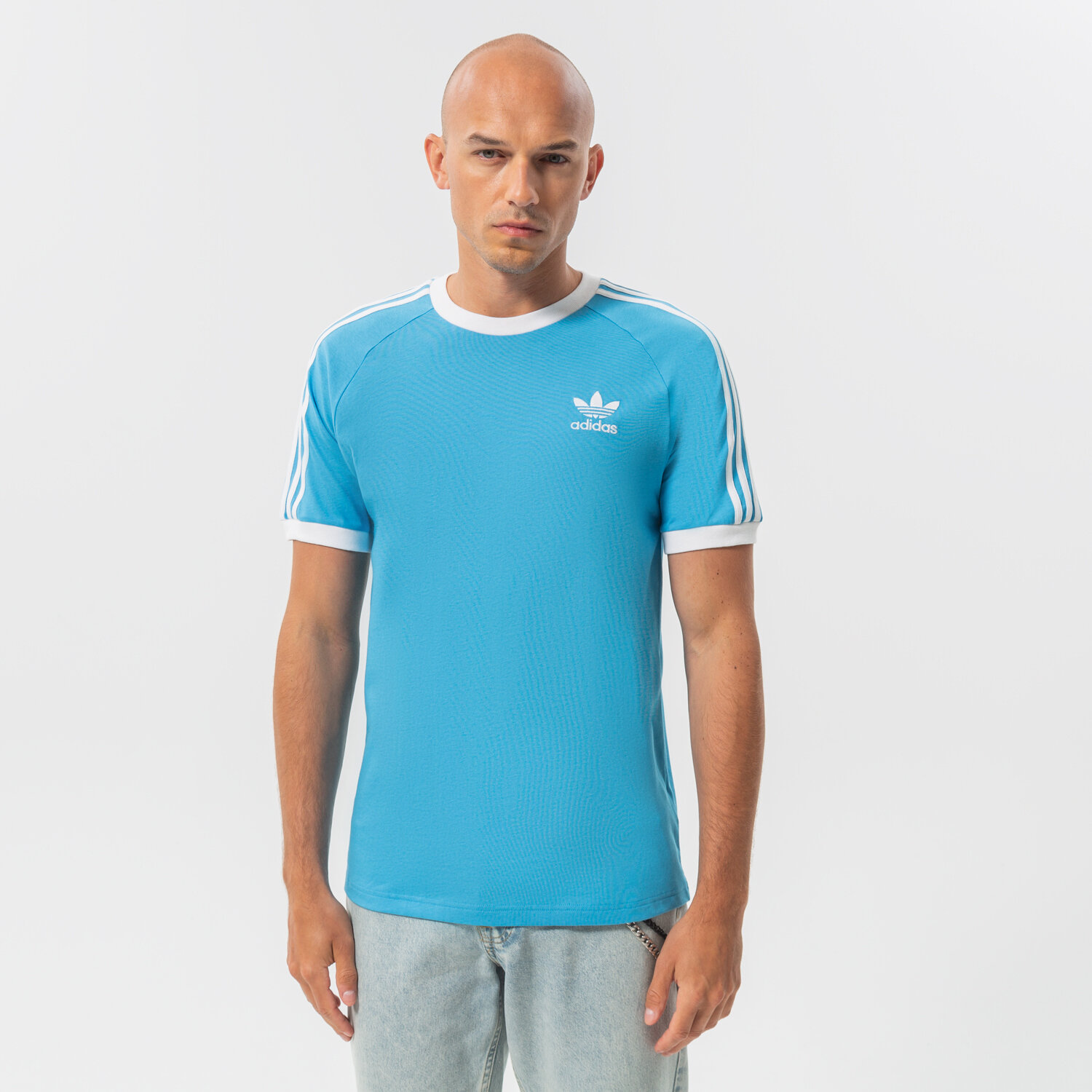 Koszulka, t-shirt sportowy męski ADIDAS T-SHIRT TRACE TEE HB9527 NIEBIESKI