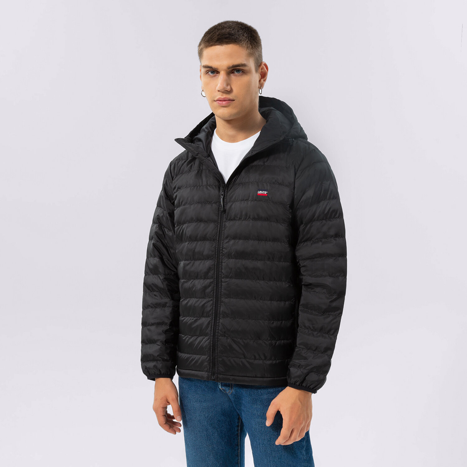 Kurtka zimowa męska LEVI'S KURTKA ZIMOWA PRESIDIO PKBL HOODED JKT A1827-0000 CZARNY