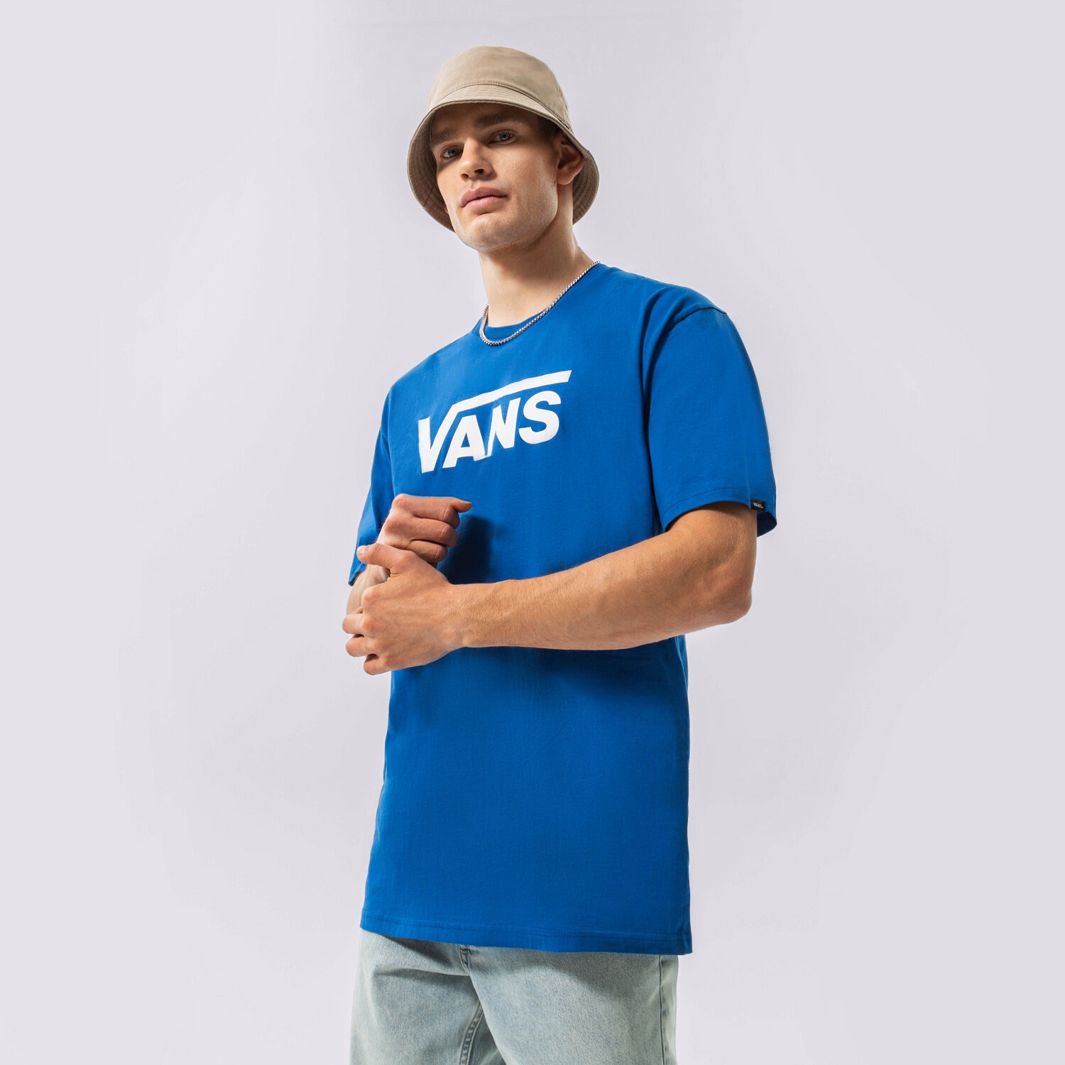 Koszulka, t-shirt sportowy męski VANS T-SHIRT VANS CLASSIC VN000GGGAMQ1 GRANATOWY