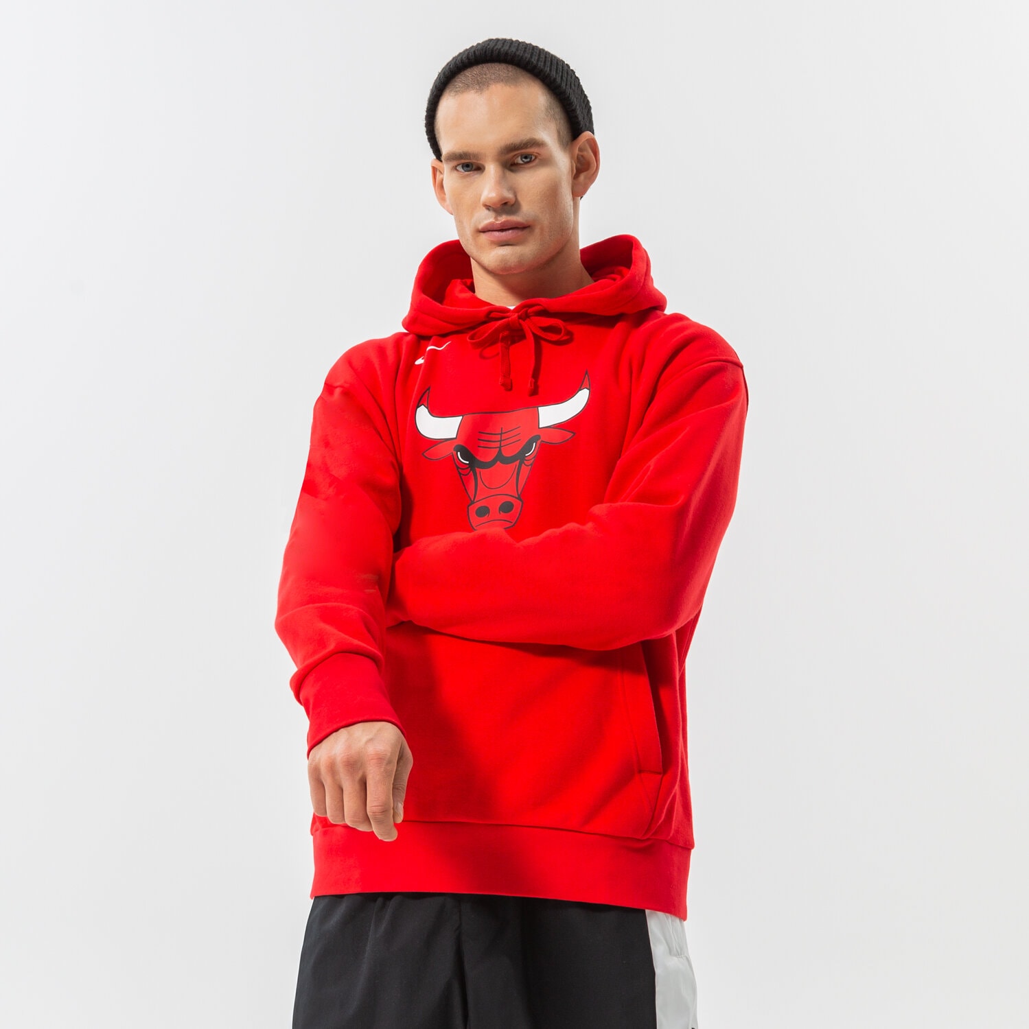 Bluza męska NIKE BLUZA Z KAPTUREM CHI M NK FLC PO ESSNTL NBA DN8625-657 BORDOWY