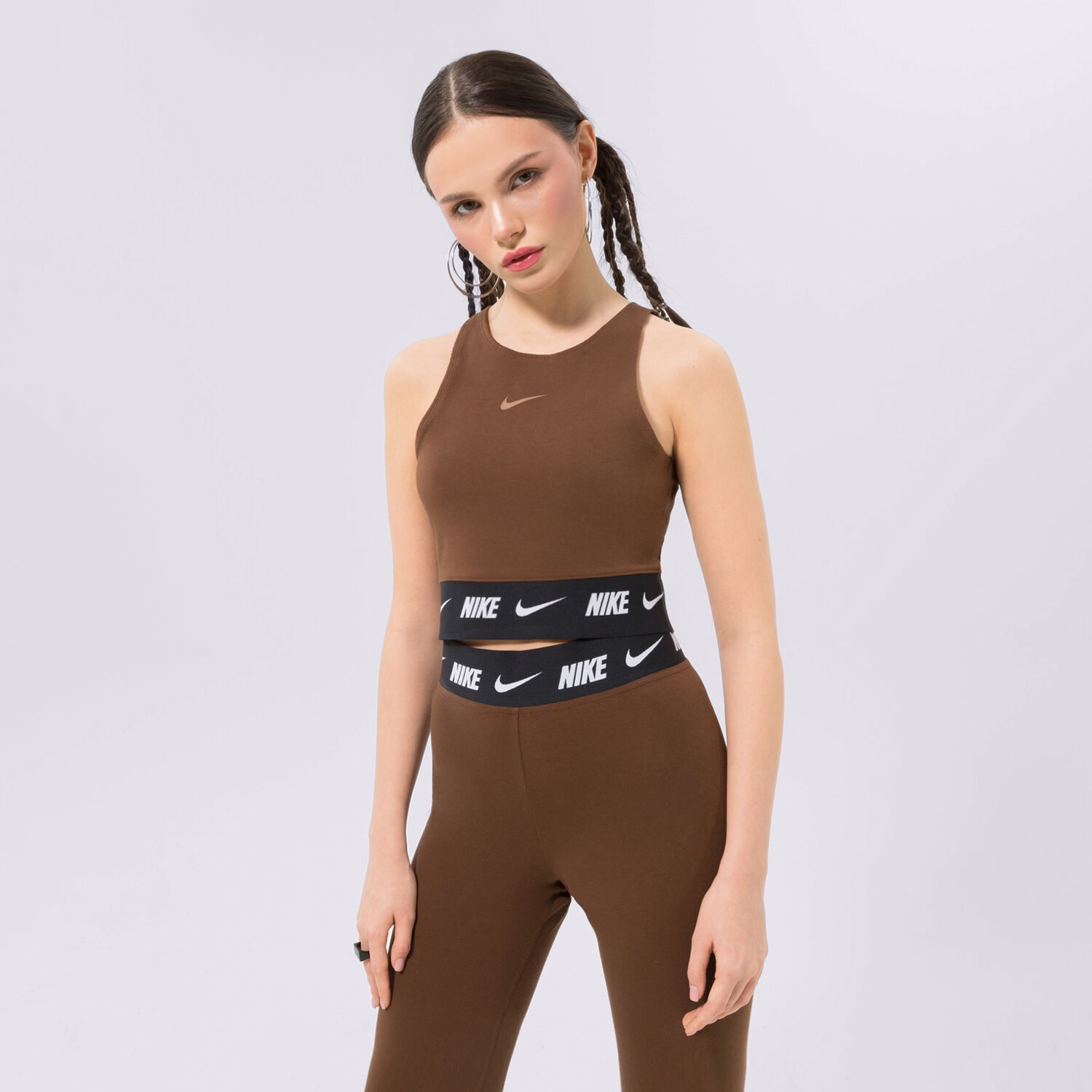 Koszulka, t-shirt damski NIKE T-SHIRT DQ9315-259 BRĄZOWY