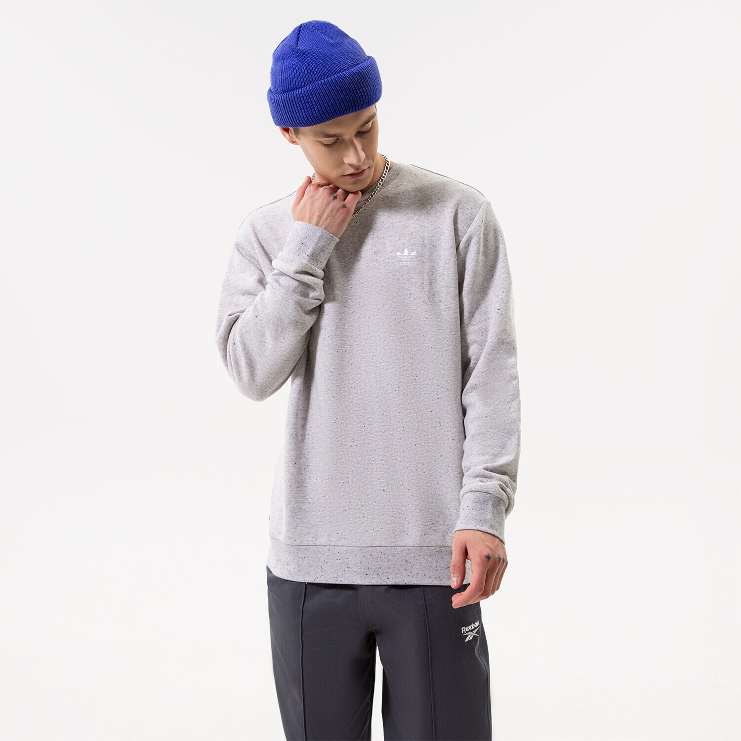 Bluza męska ADIDAS BLUZA ESS+ SUST CREW HK2920 SZARY