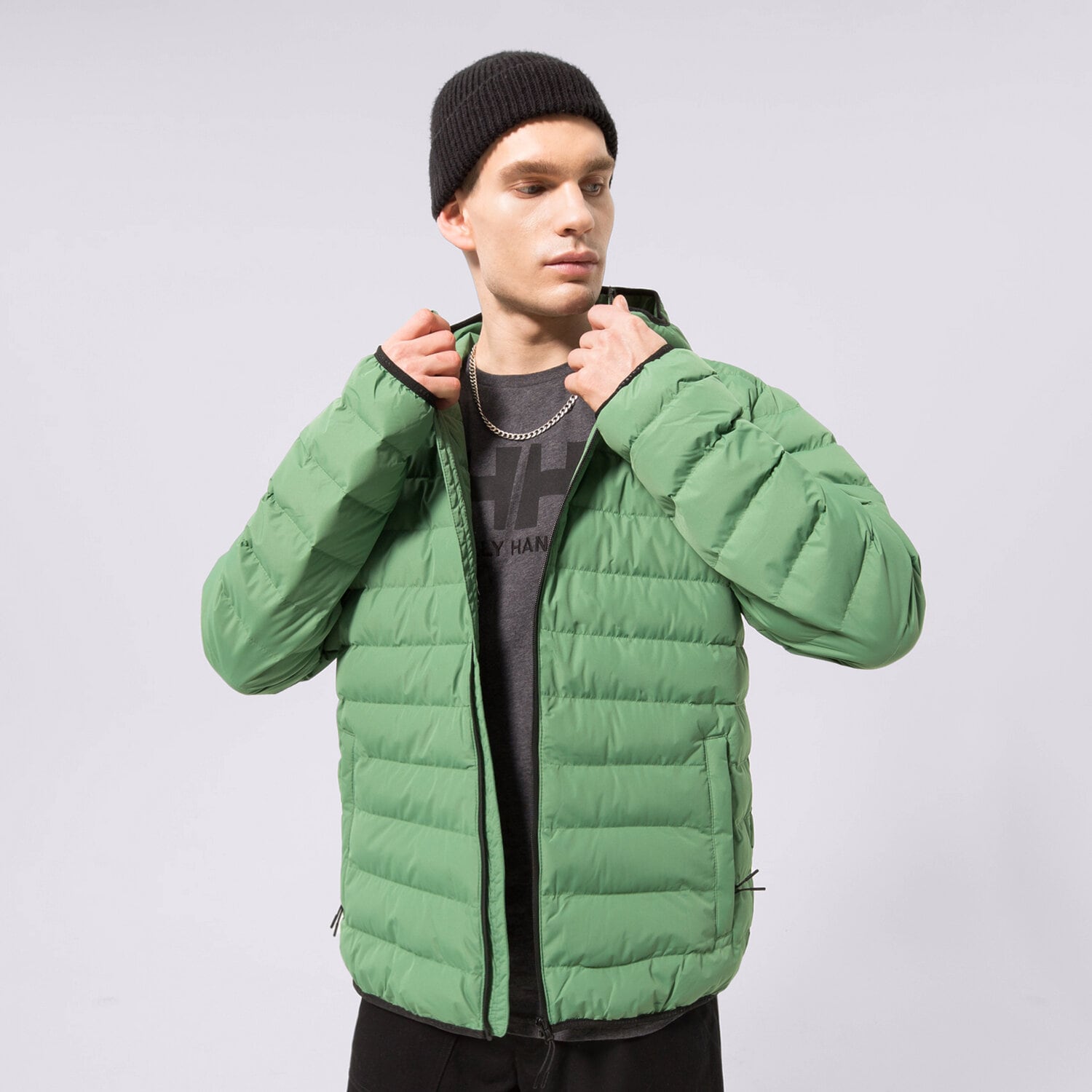 Kurtka zimowa męska CONFRONT KURTKA PUCHOWA CONFRONT ESSENTIAL CF322KUM11002 ZIELONY