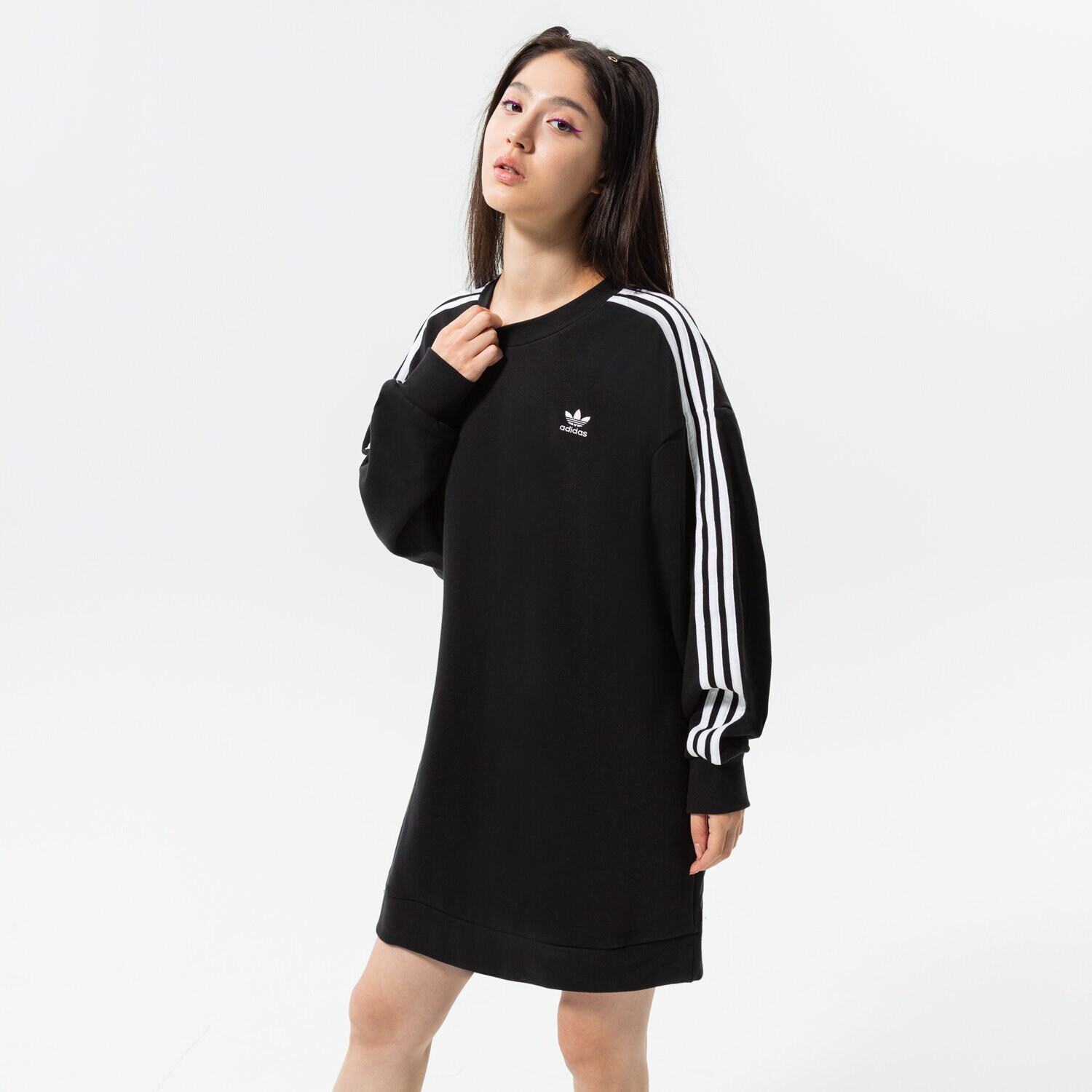 Modna sukienka sportowa ADIDAS SUKIENKA SWEATER DRESS HM4688 CZARNY
