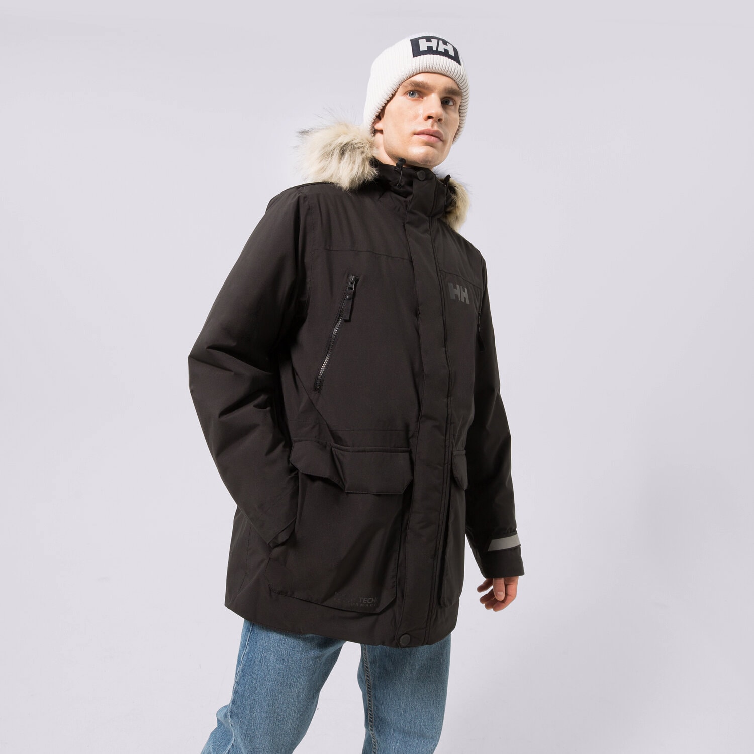 Kurtka zimowa męska HELLY HANSEN KURTKA ZIMOWA REINE PARKA 53630990 CZARNY